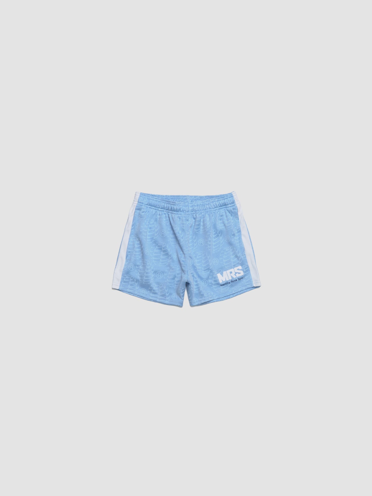 x Martine Rose Jersey Shorts in Psychic Blue & White