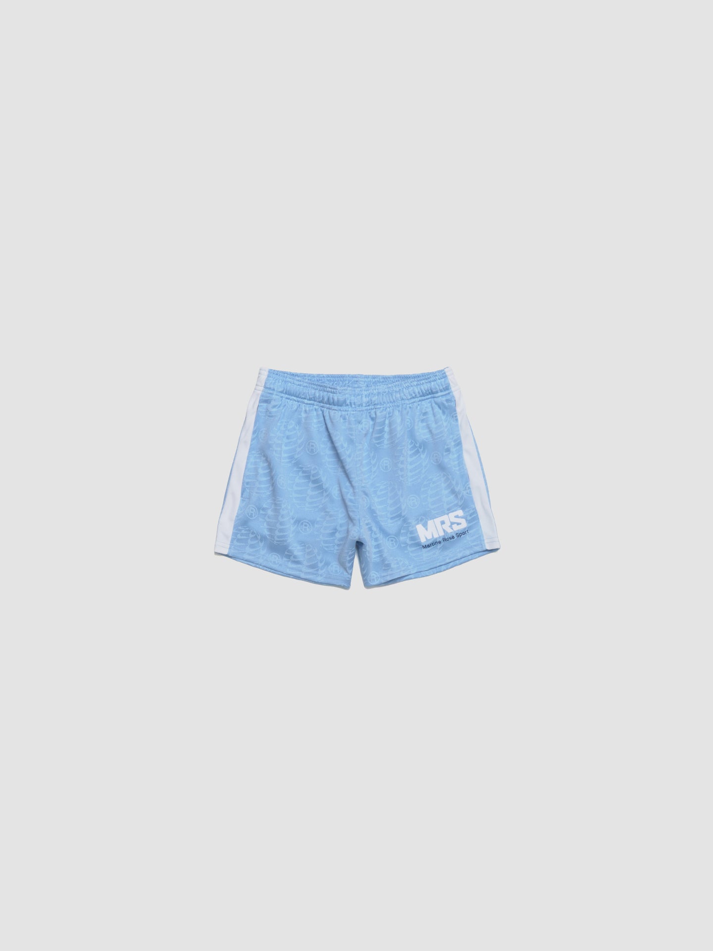 x Martine Rose Jersey Shorts in Psychic Blue & White