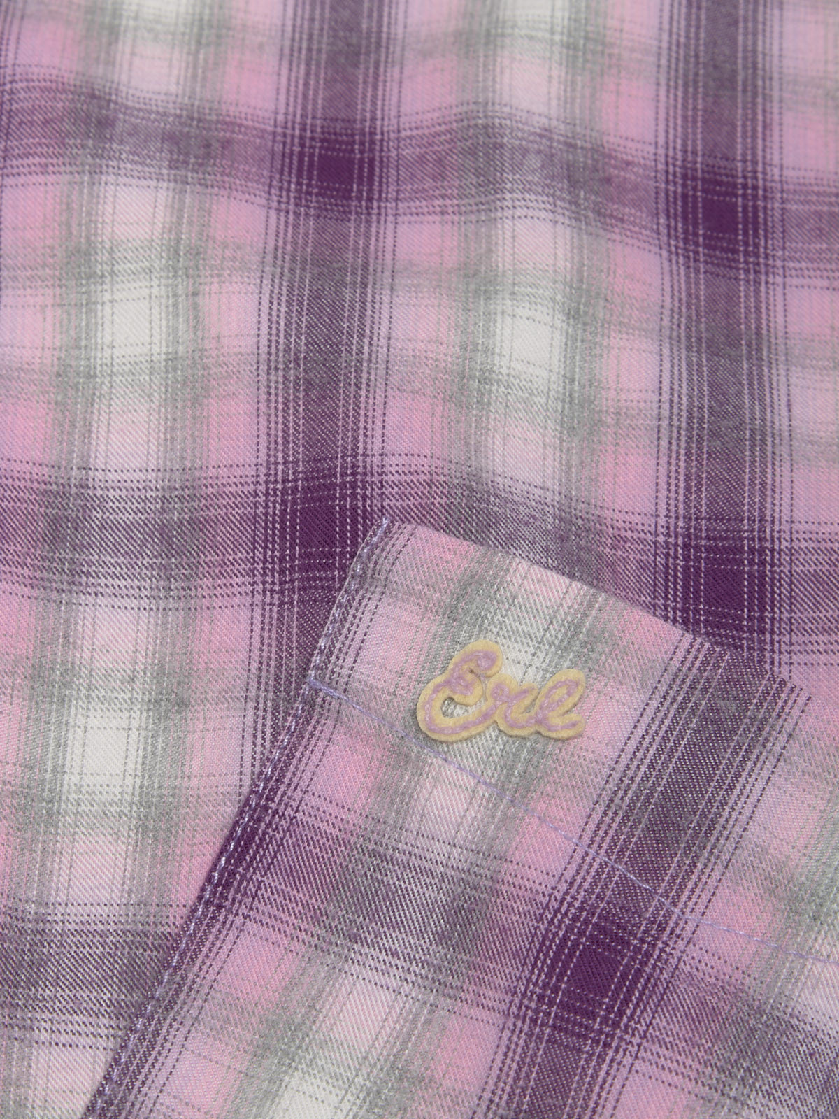 Plaid Woven Overshirt in Purple