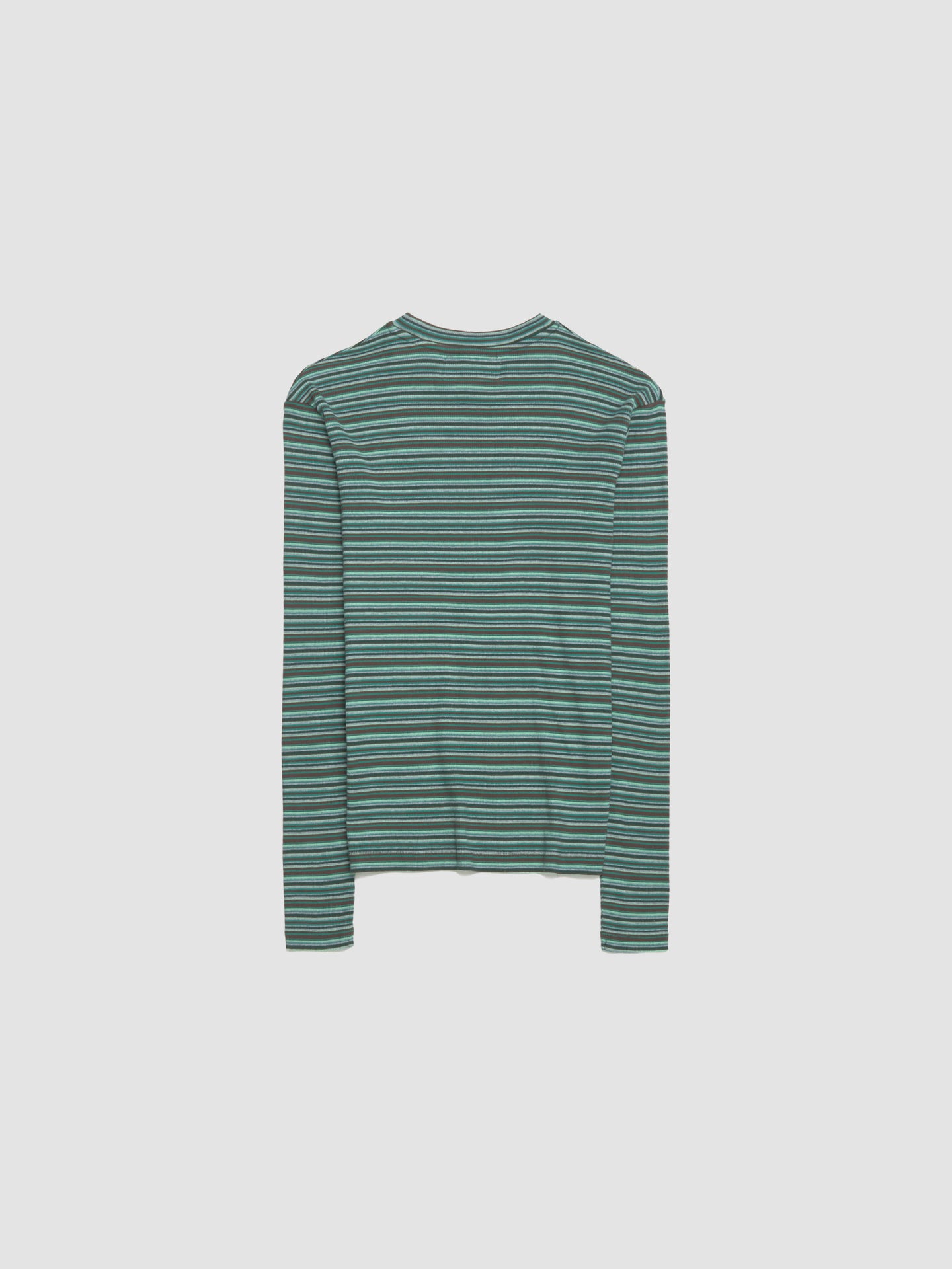 Striped Long Sleeve T-Shirt in Green