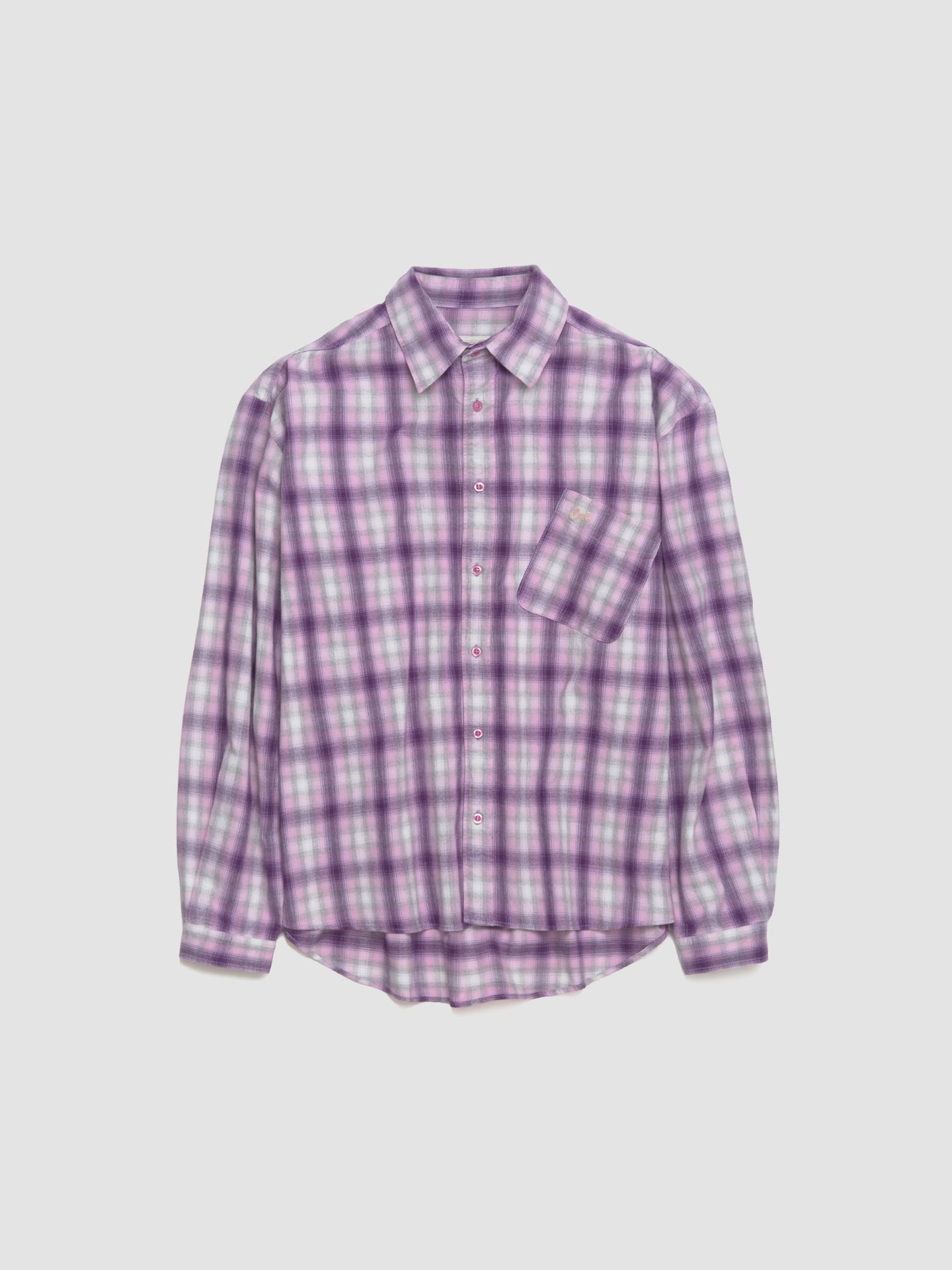 Plaid Woven Overshirt in Purple