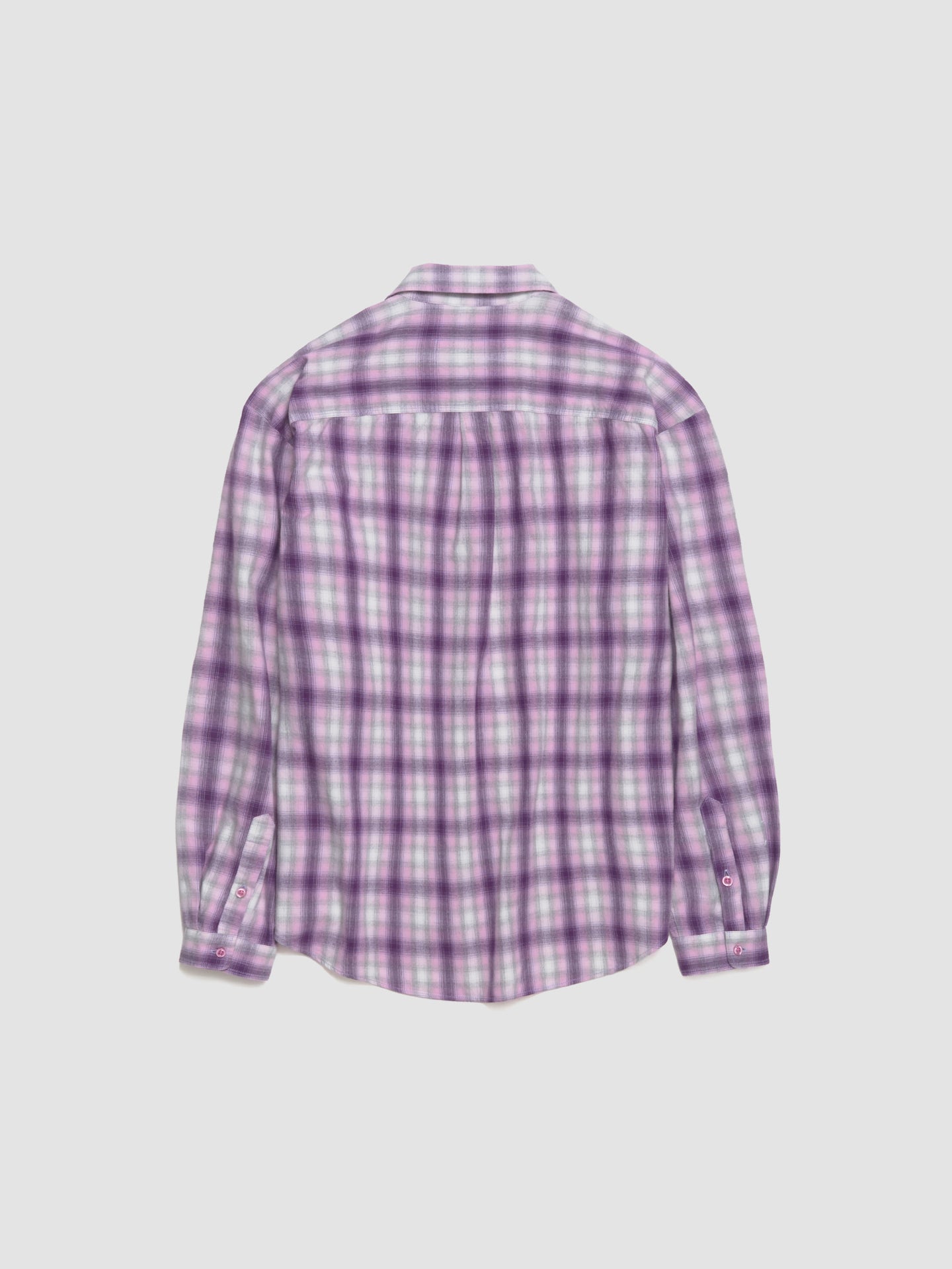 Plaid Woven Overshirt in Purple
