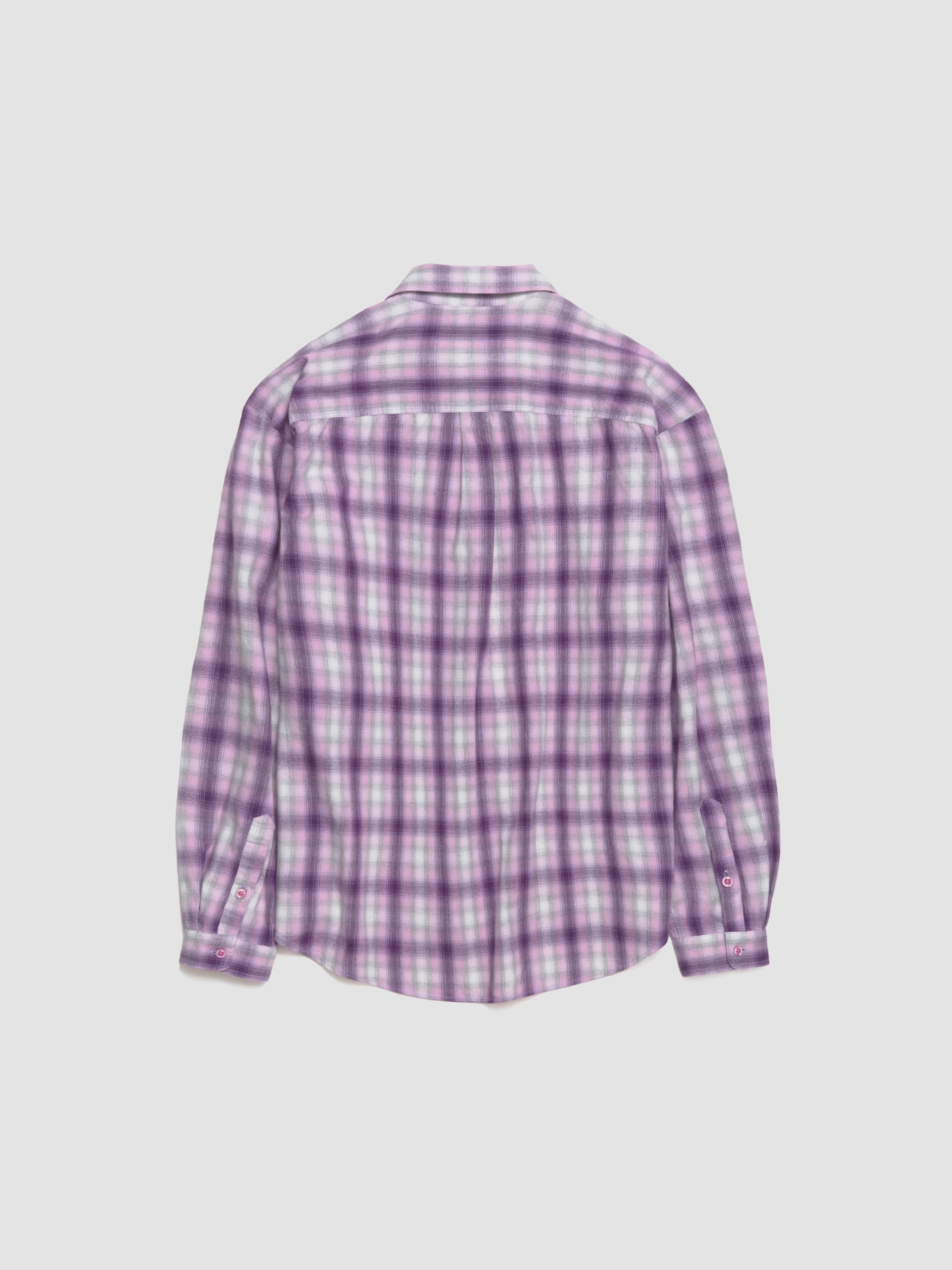 Plaid Woven Overshirt in Purple