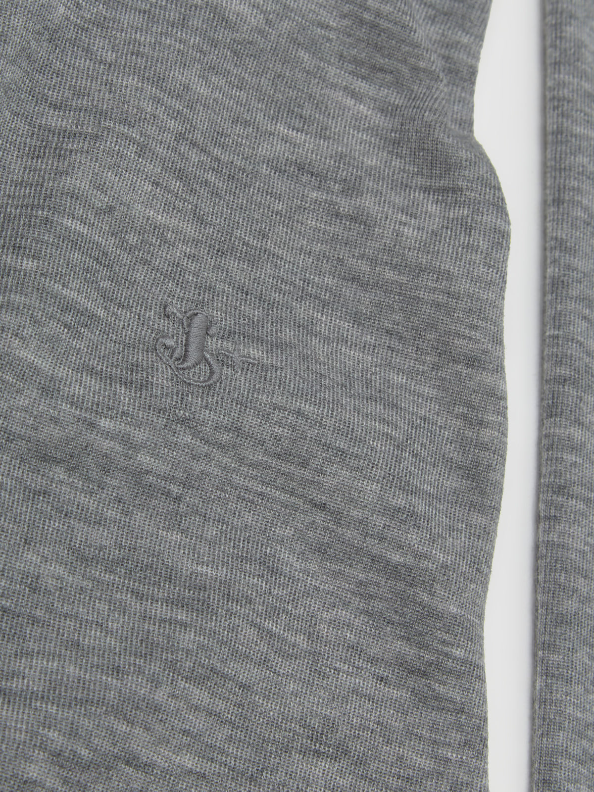 Crewneck Long Sleeve Tank Dress in Grey & Bone