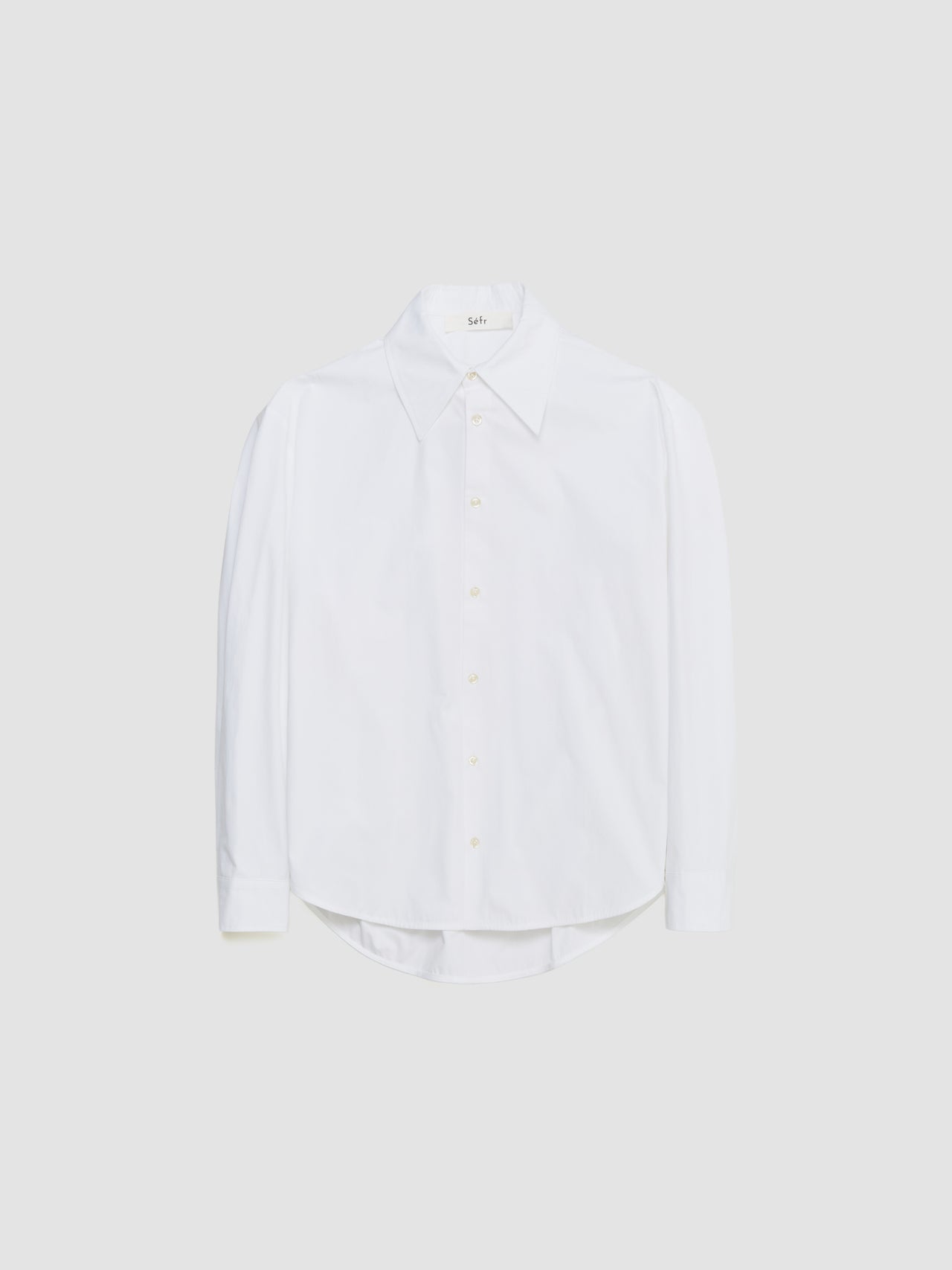 Trino Shirt in White Fine Poplin