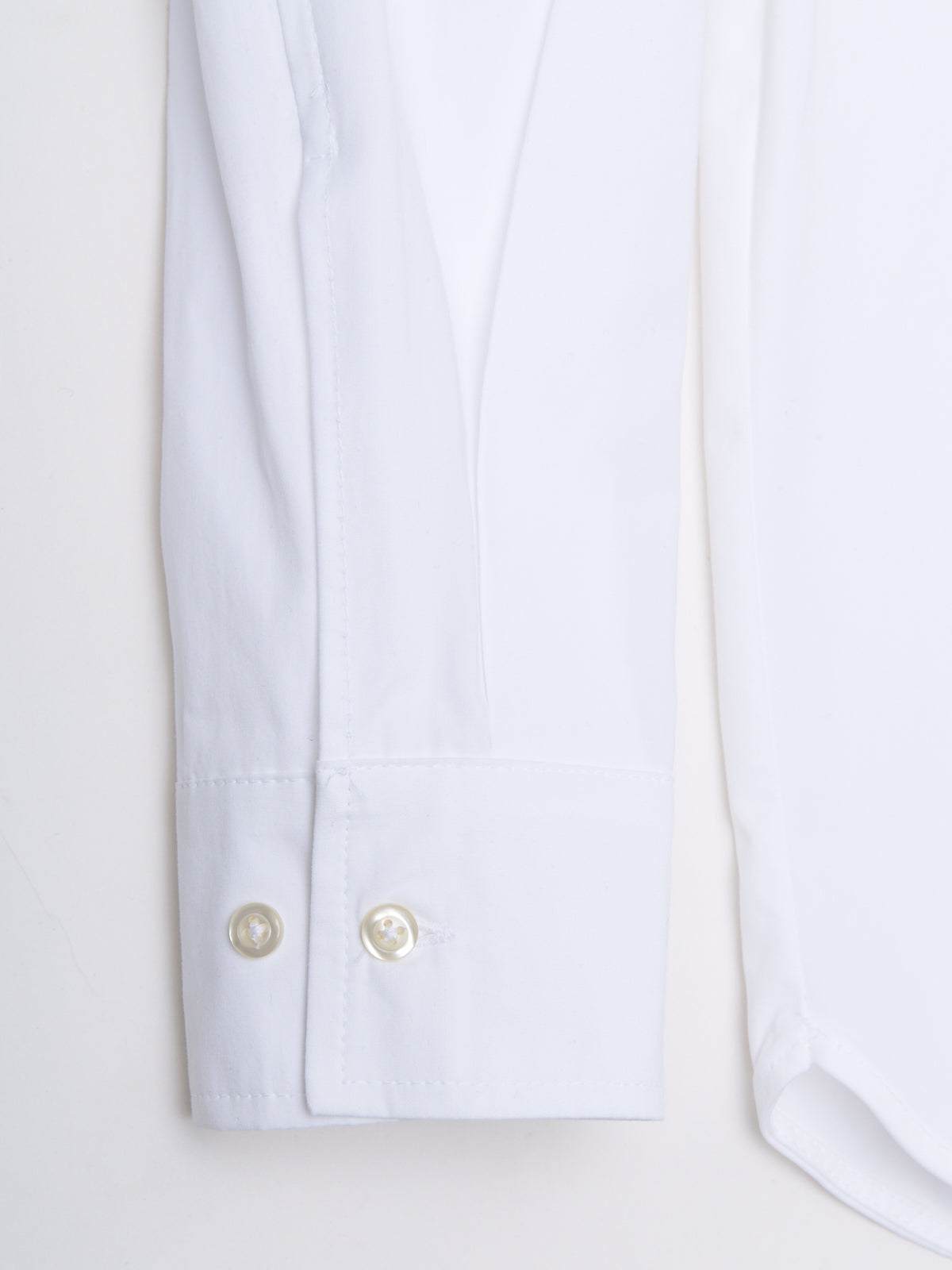 Trino Shirt in White Fine Poplin