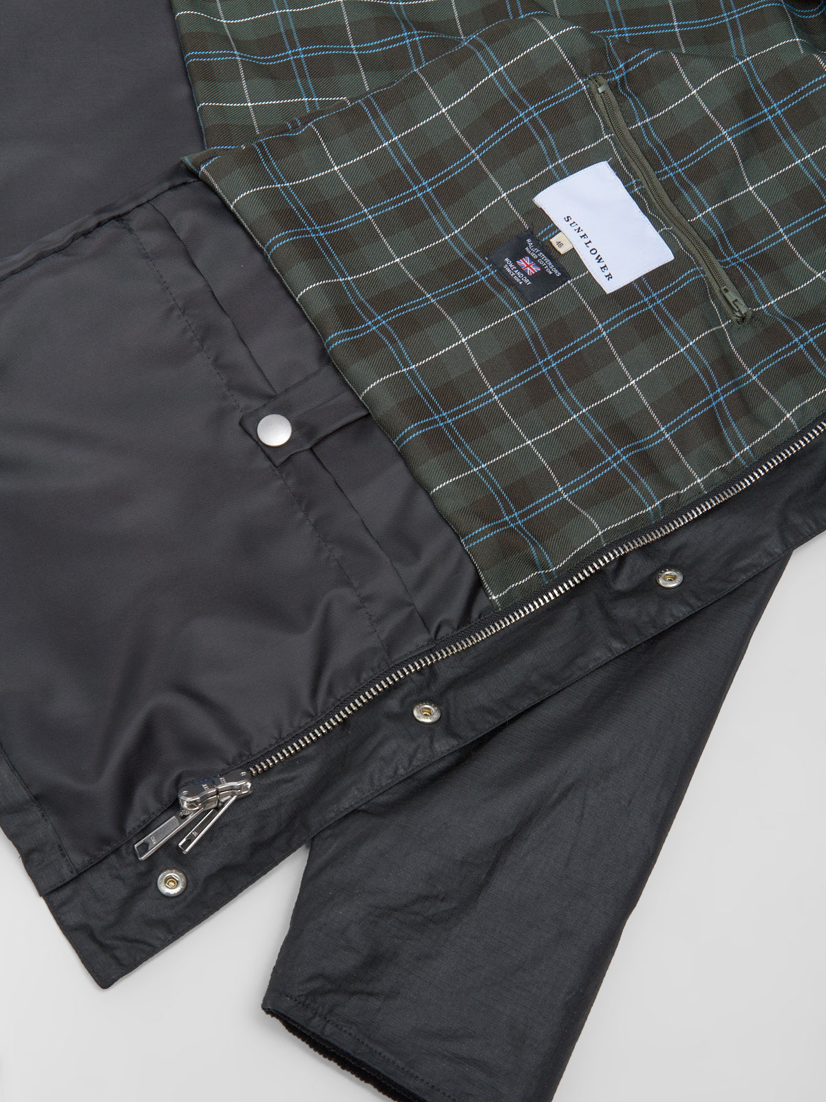 Waxed Ripstop Leisure Jacket in Black