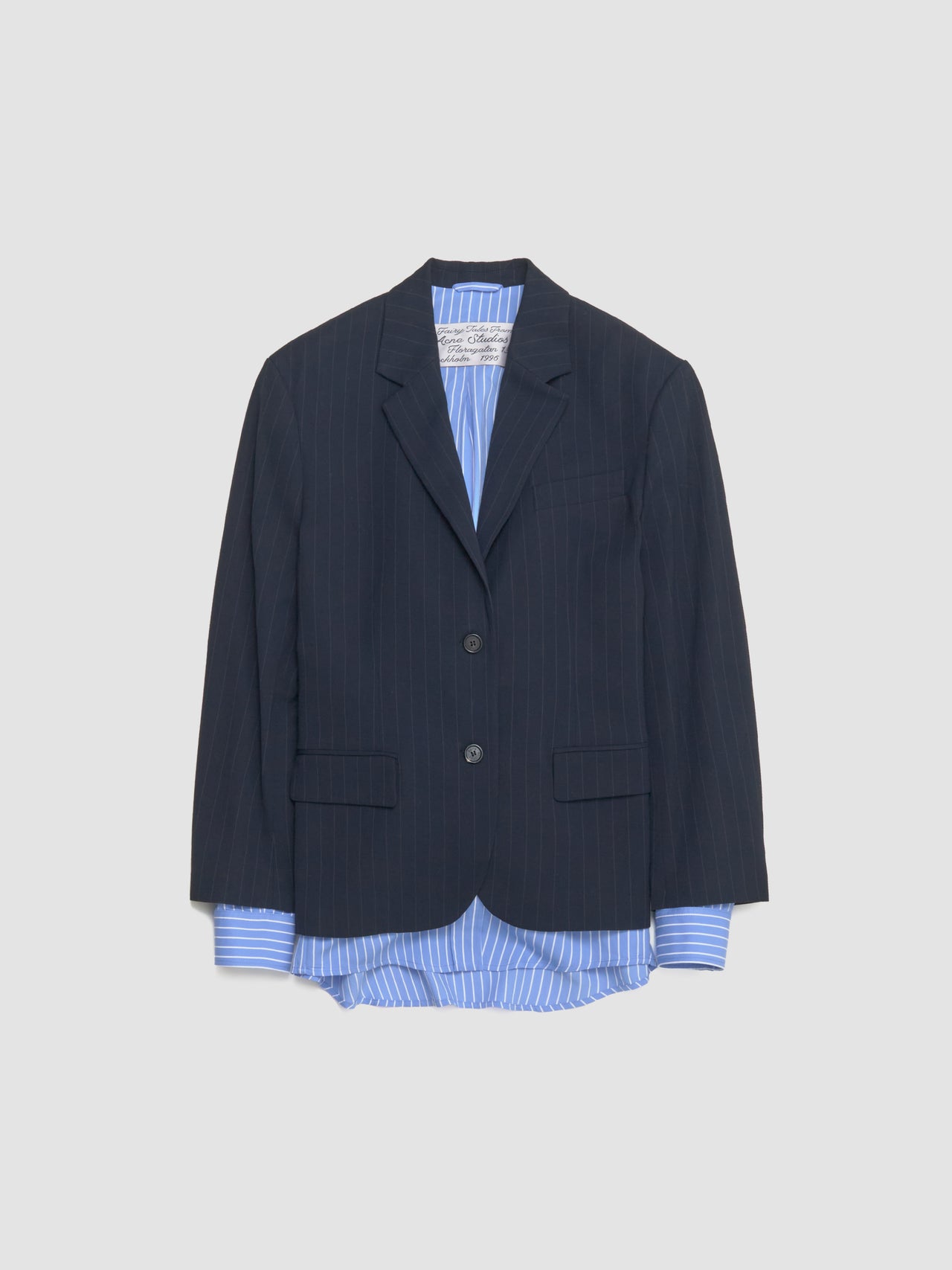 Layered Suit Jacket in Navy