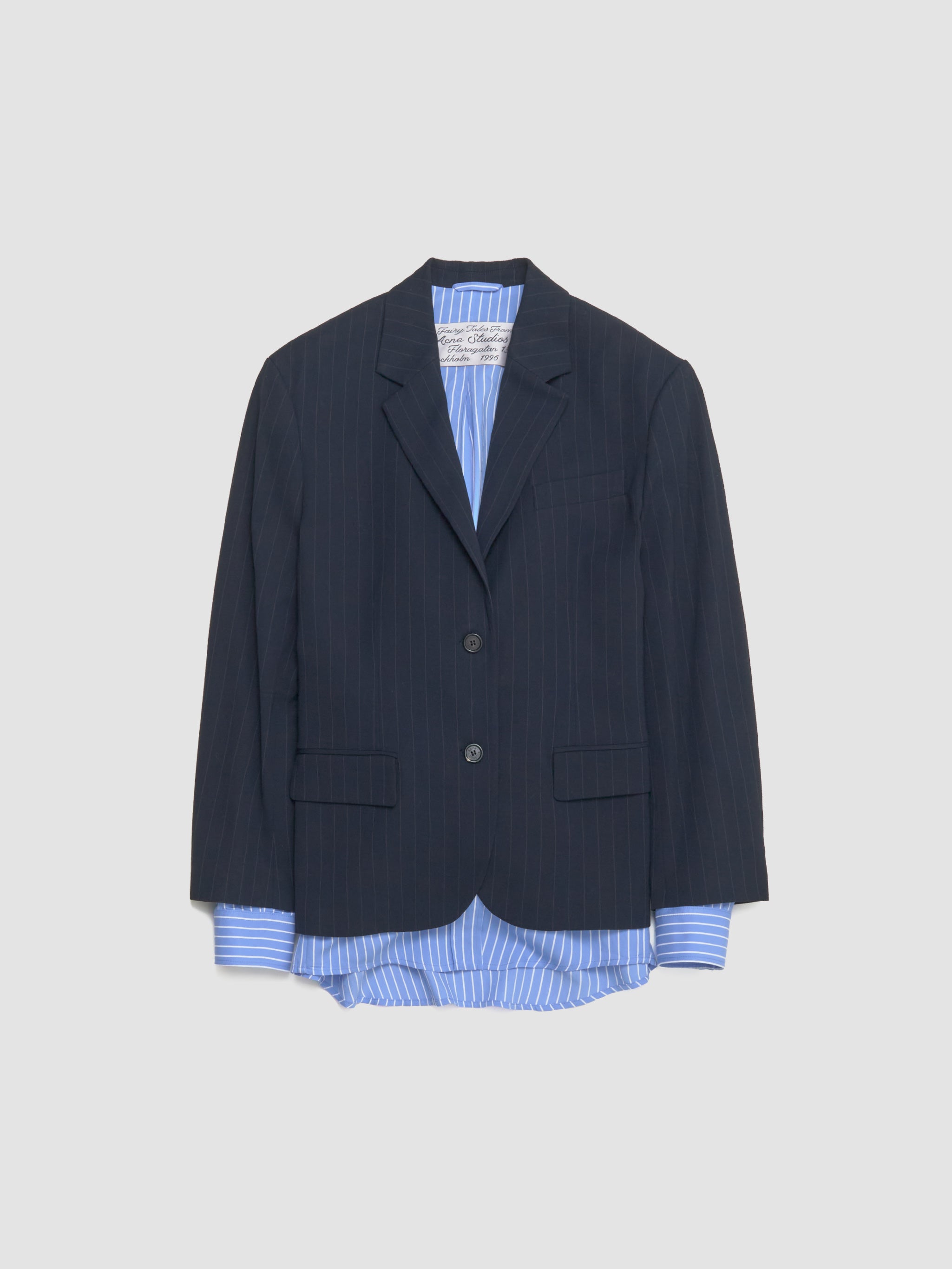 Layered Suit Jacket in Navy