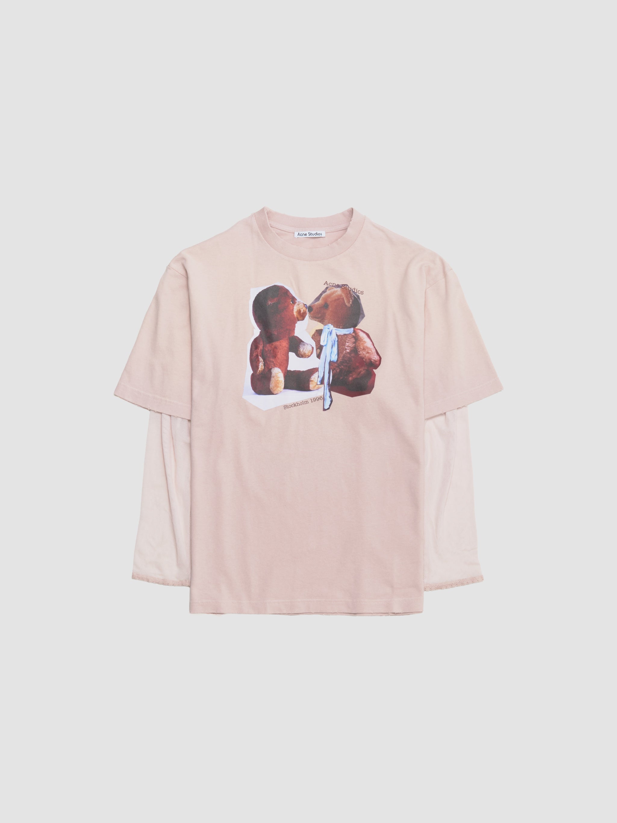 Layered Print T-Shirt in Violet Pink