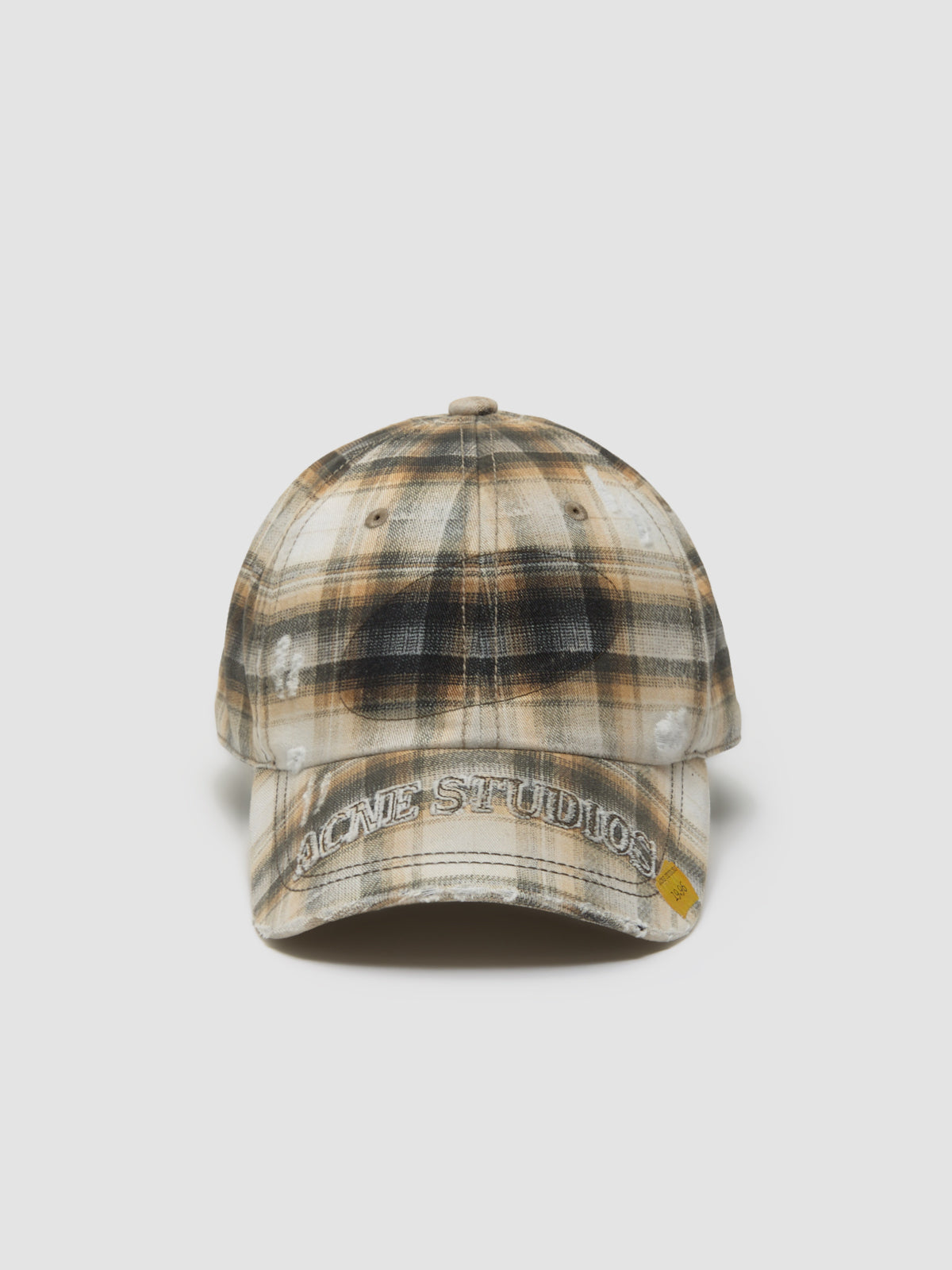 Used-Look Cap in White & Black