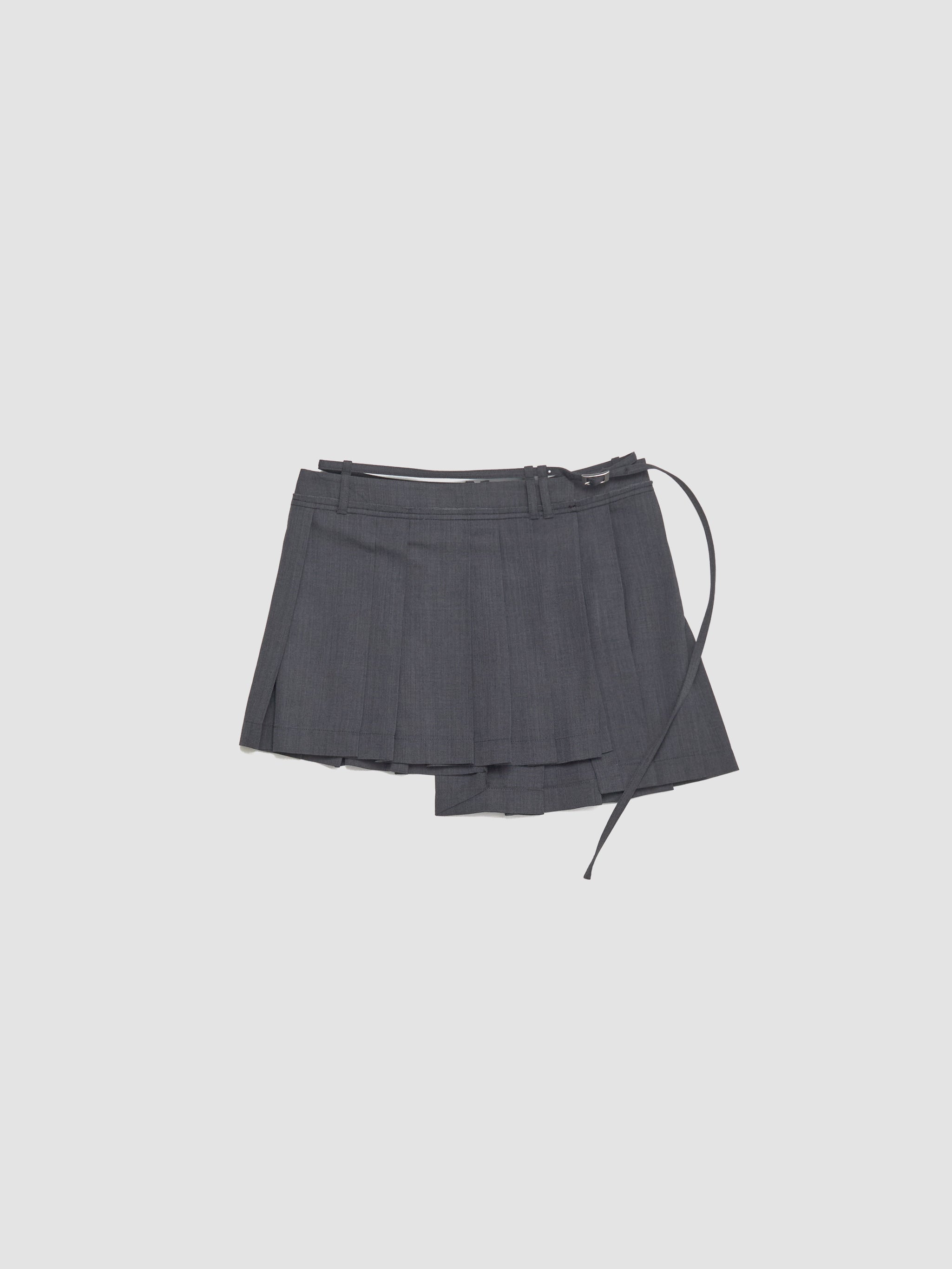 Pleated Skirt in Dark Grey