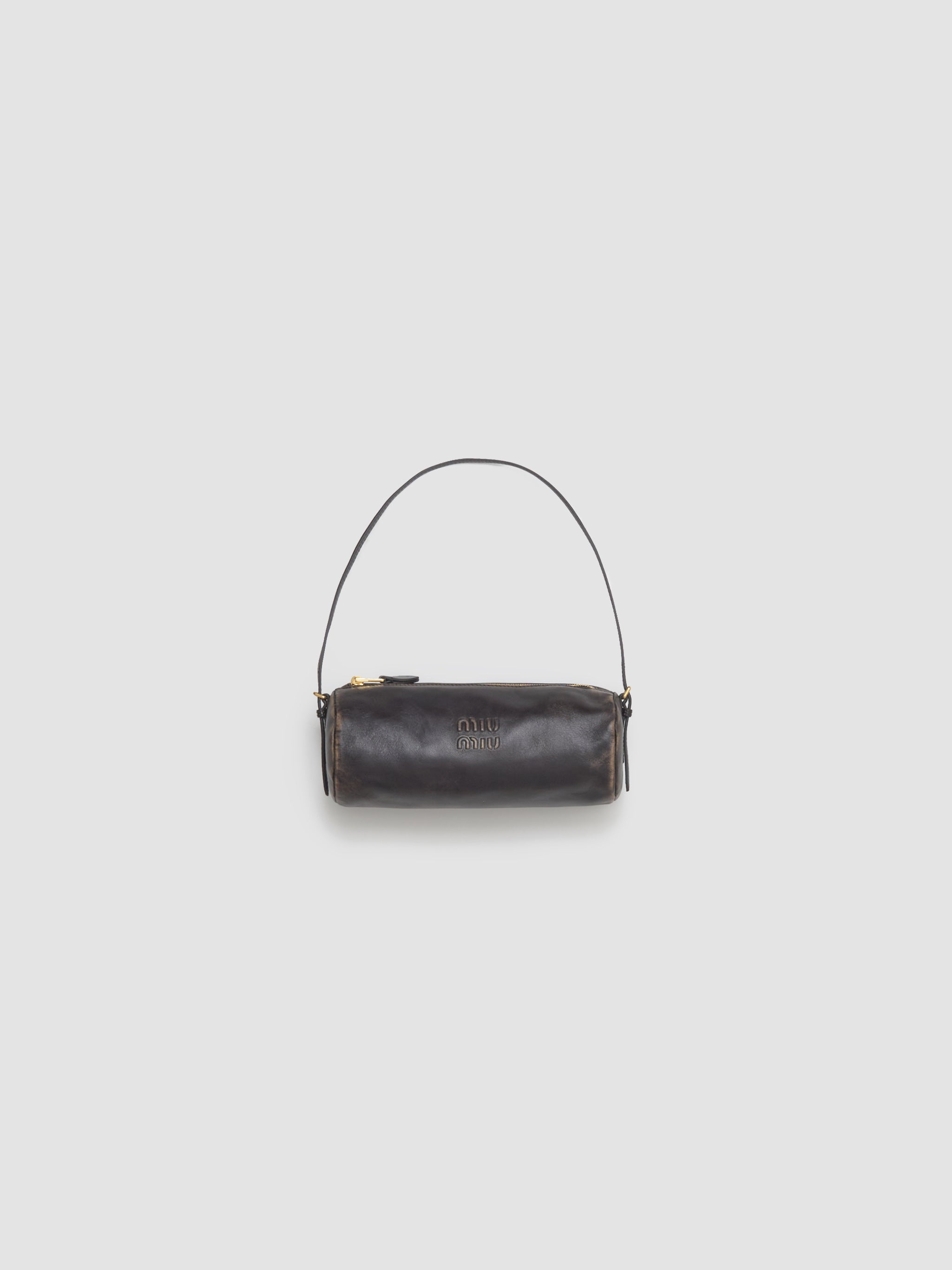 Nappa Leather Pouch in Coffee Brown