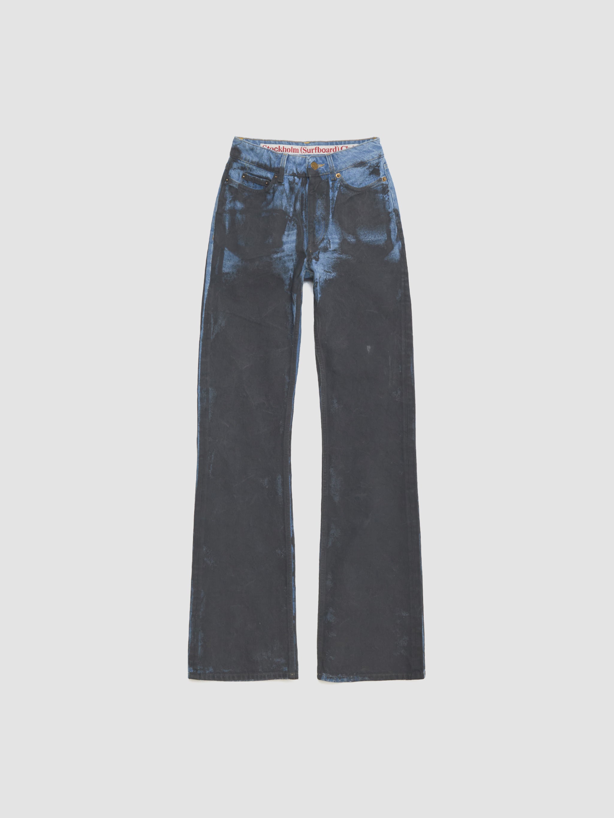 Stockholm Surfboard Club - x VOO Painted Bootcut Jeans in Black
