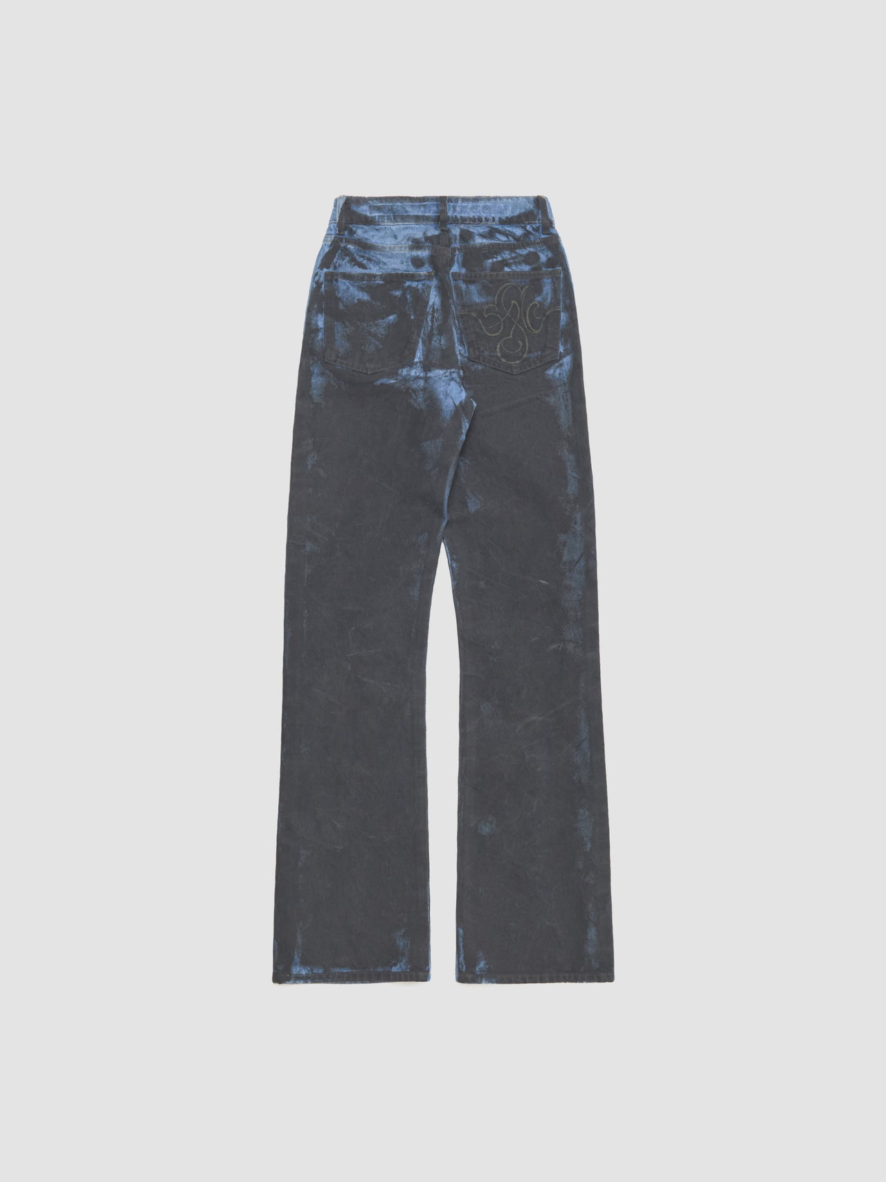 x VOO Painted Bootcut Jeans in Black