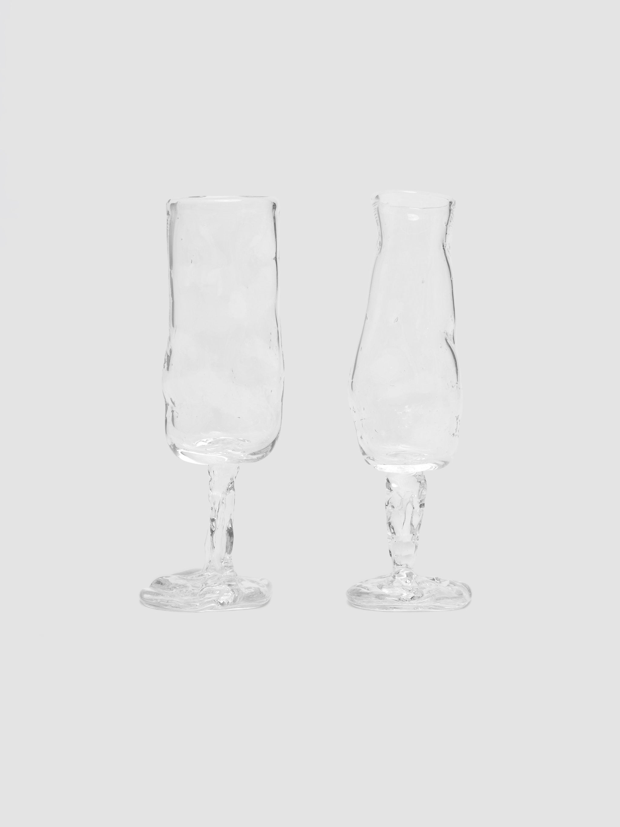 x VOO Set of Champagne Glasses in Transparent