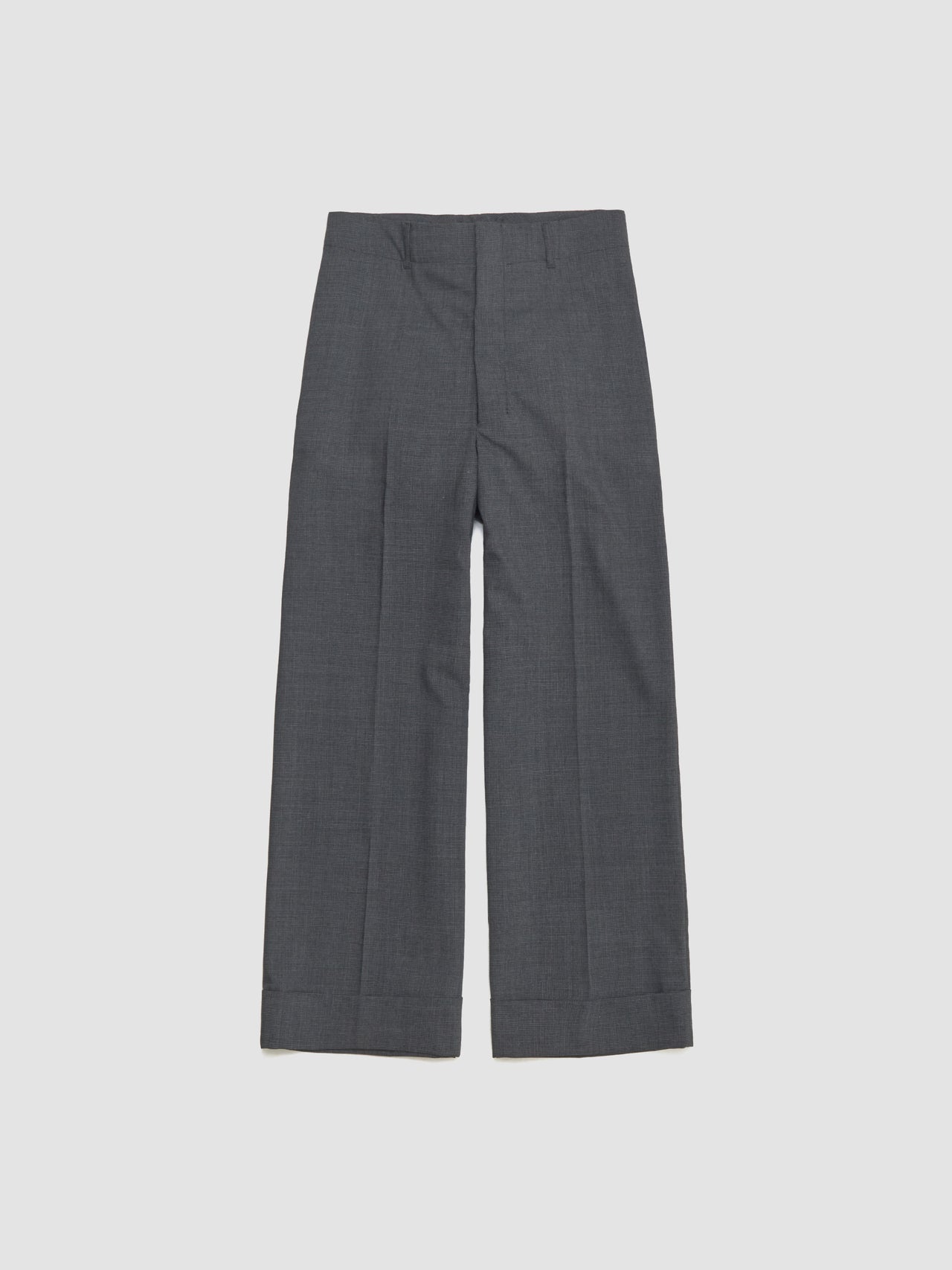 Houndstooth Large Suit Trousers in Dark Grey