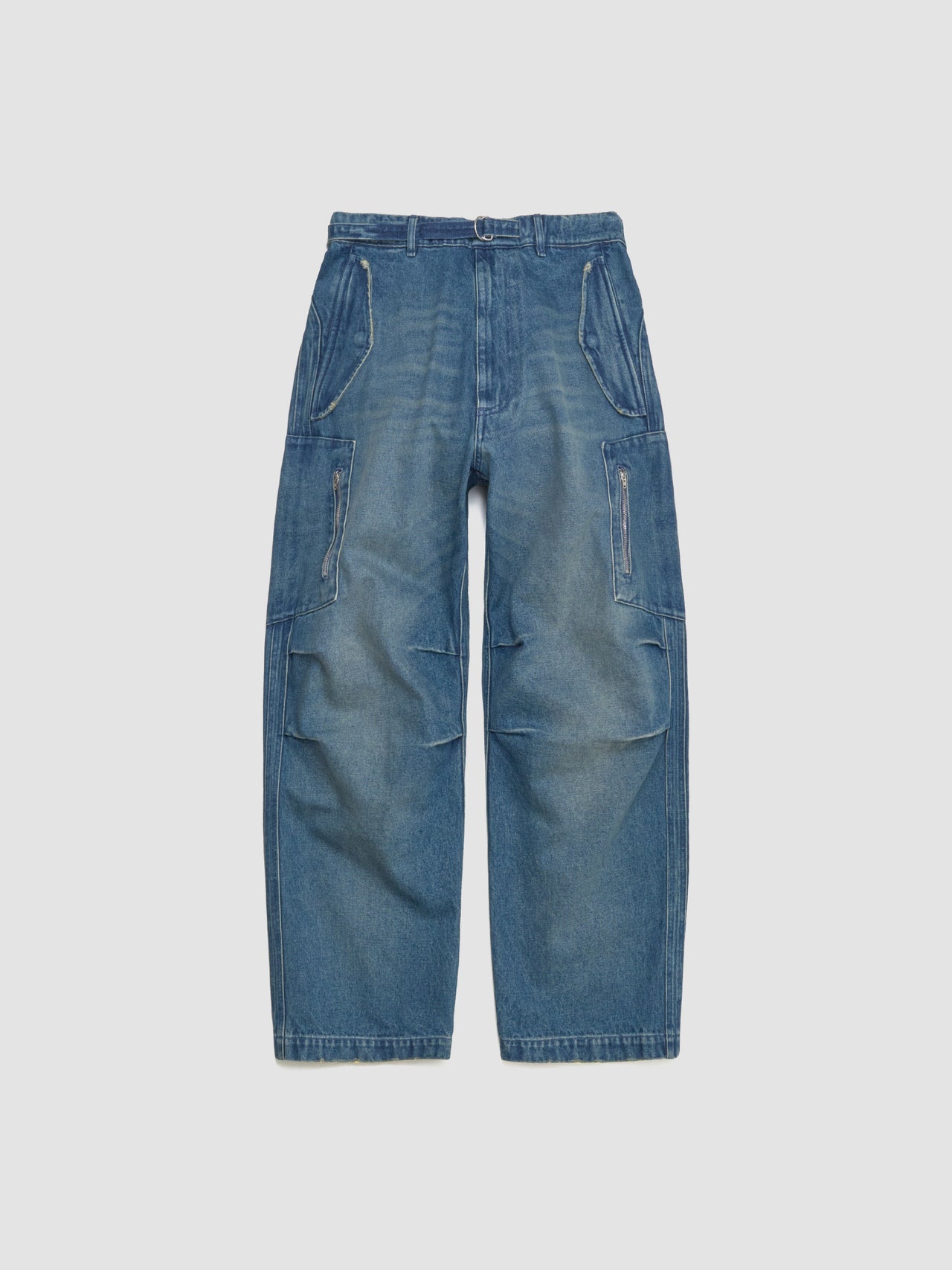 Washed Denim Berlin Baggies Pants in Blue