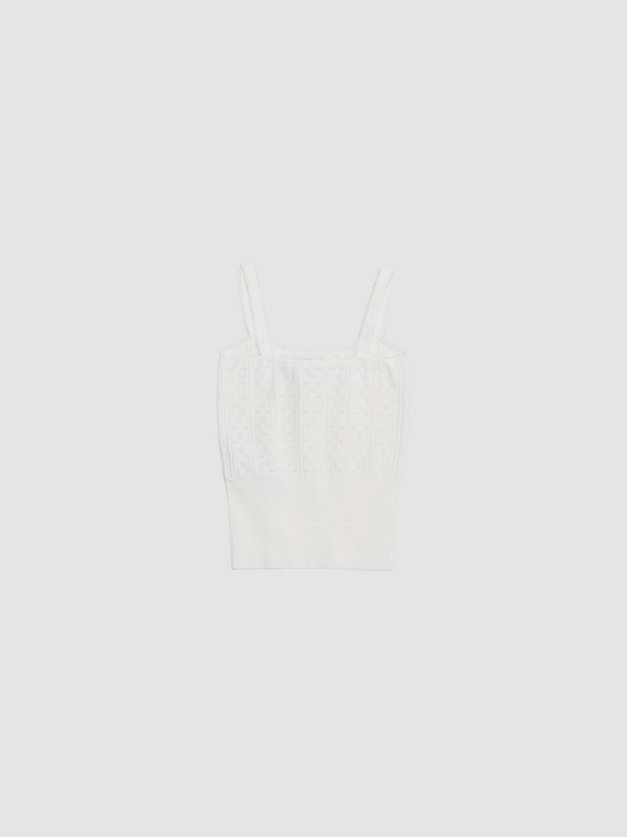Pointelle Tank Top in Off-White