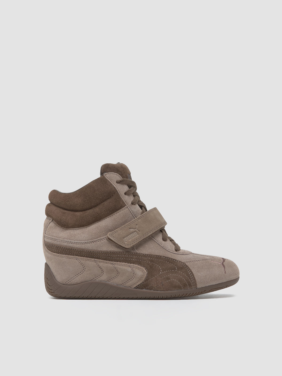 WMNS Speedcat Wedge Sneaker in Totally Taupe & Chocolate