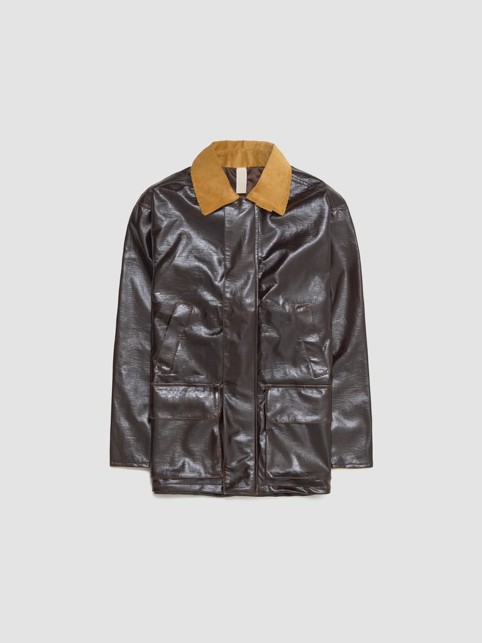 Vinyl Leisure Jacket in Brown