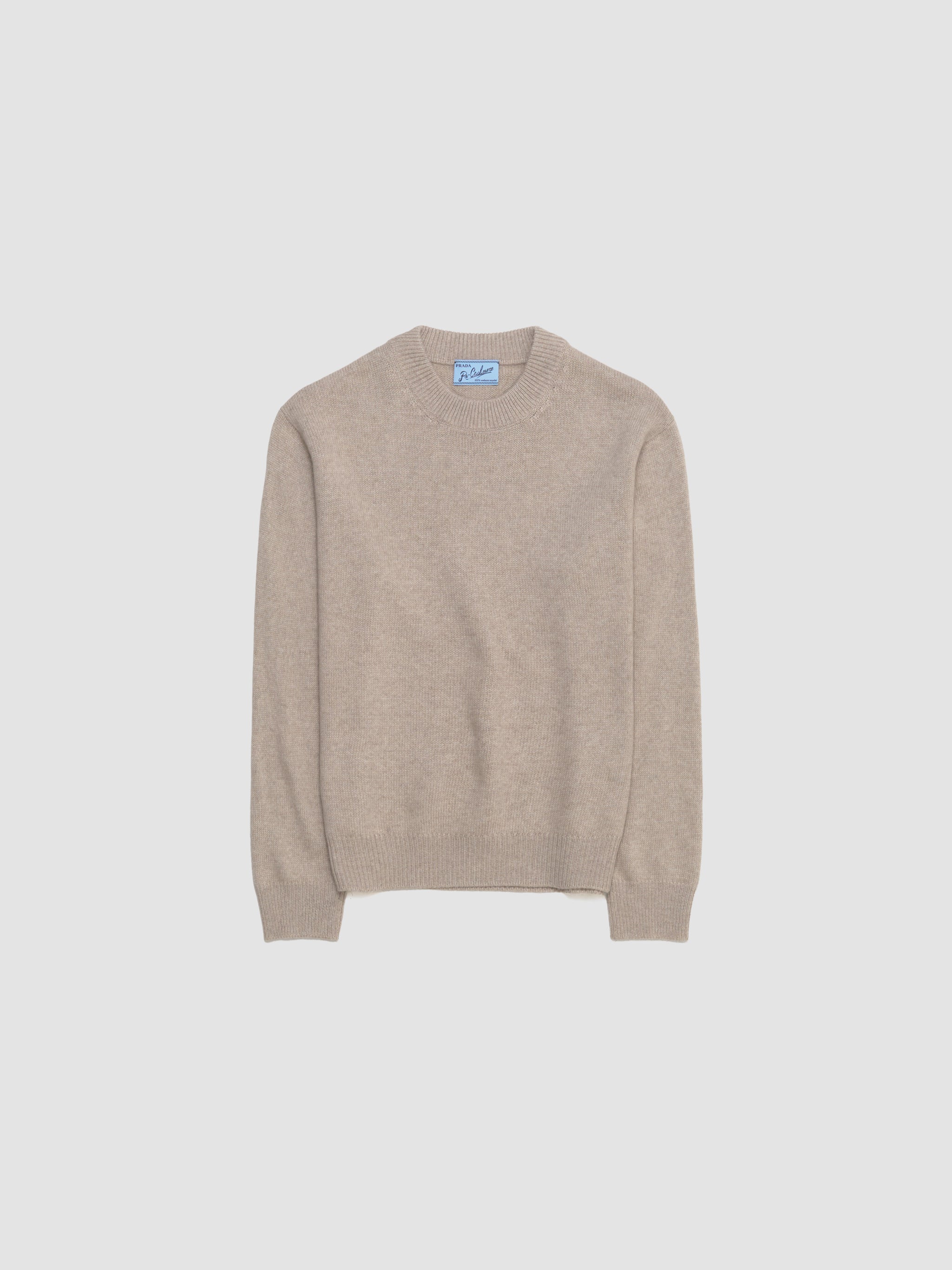 Re-Cashmere Round Neck Sweater in Beige