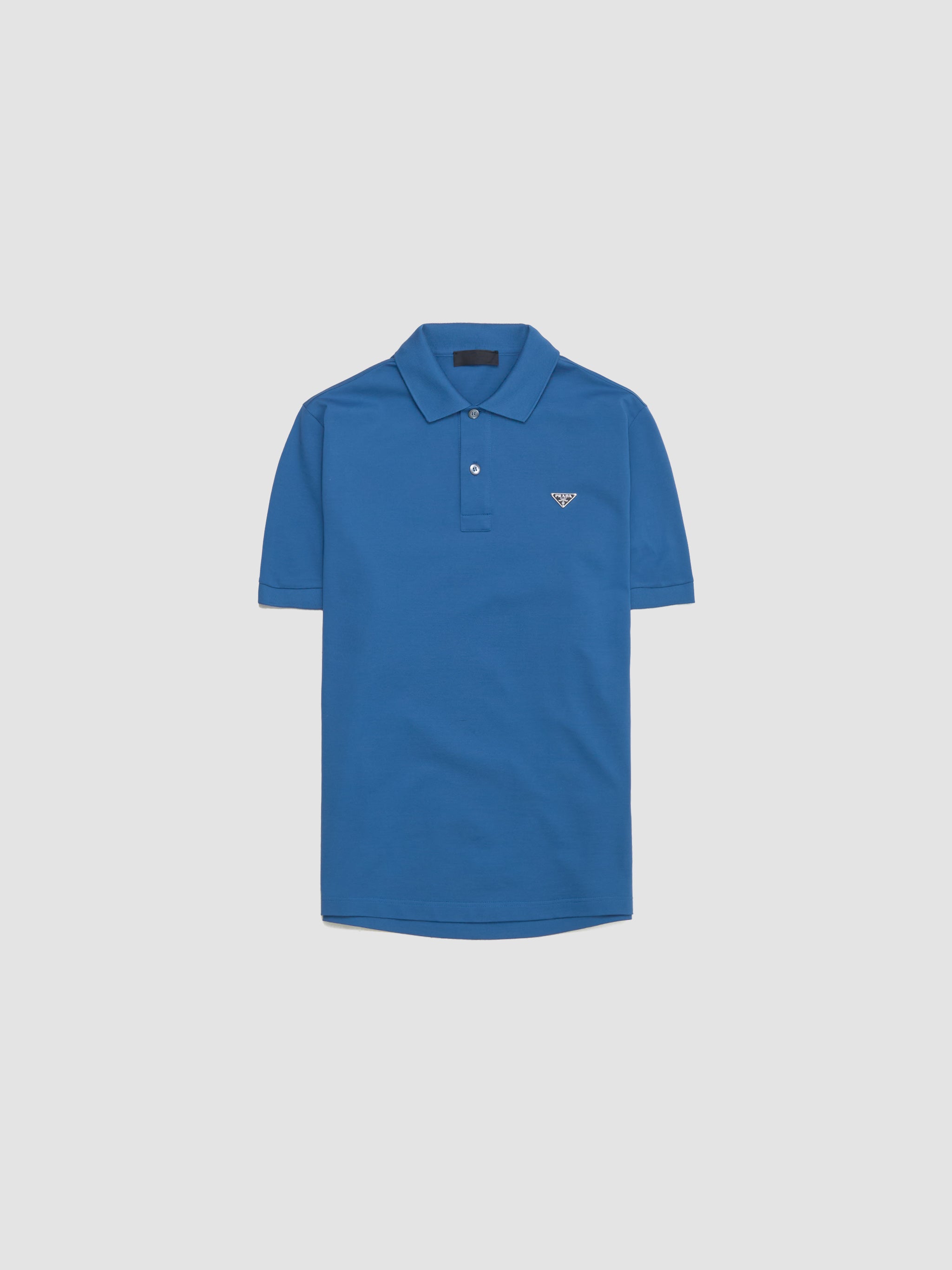 Piqué Polo Shirt in Baby Blue