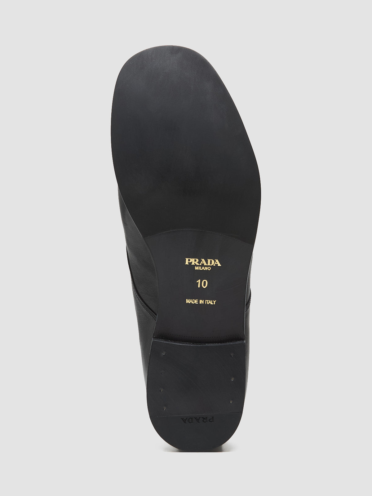 Antique Leather Lace-Up Shoes in Black