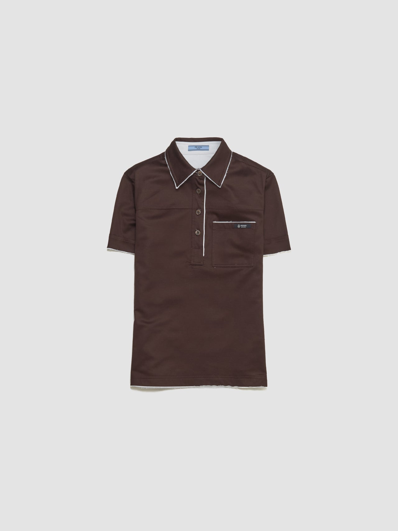 Lisle Cotton Polo Shirt in Ebony