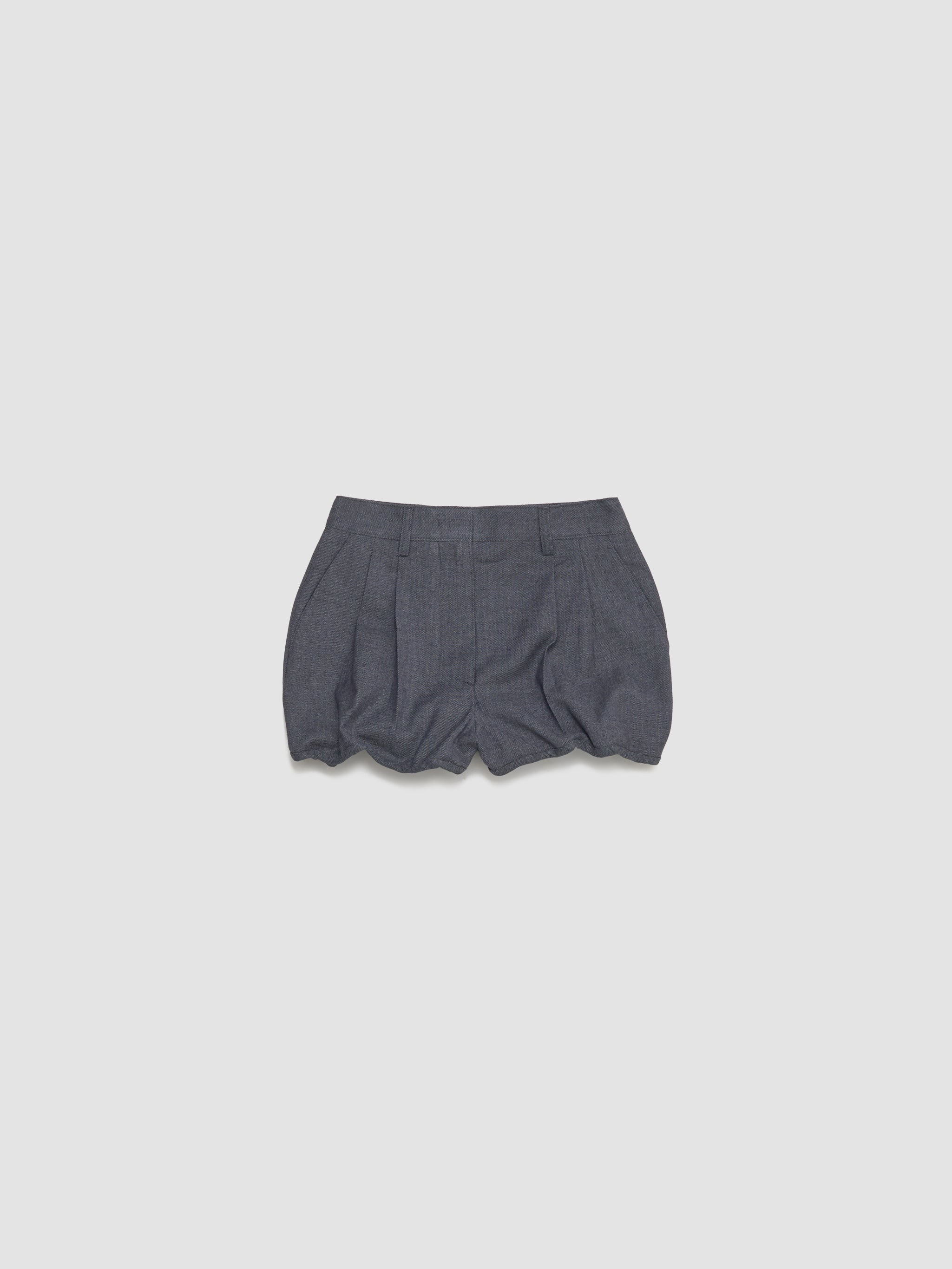 Grisaille and Antiqued Satin Shorts in Grey