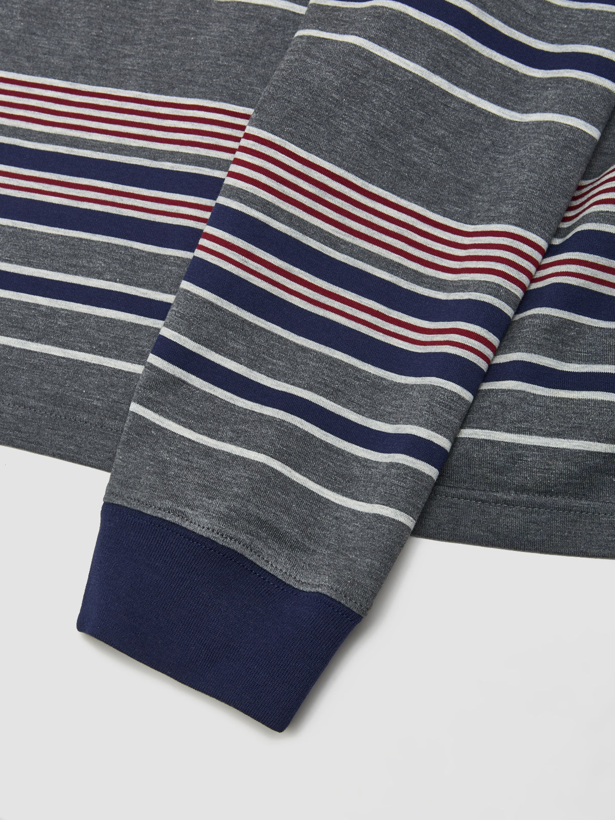 Striped Jersey T-Shirt in Grey & Blue