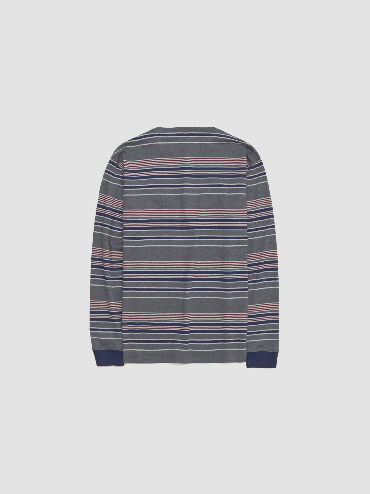 Striped Jersey T-Shirt in Grey & Blue