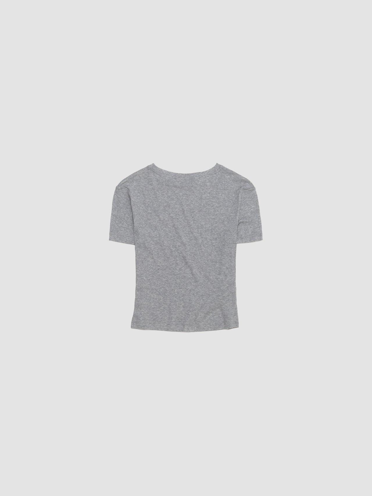 Ribbed Jersey T-Shirt in Grey