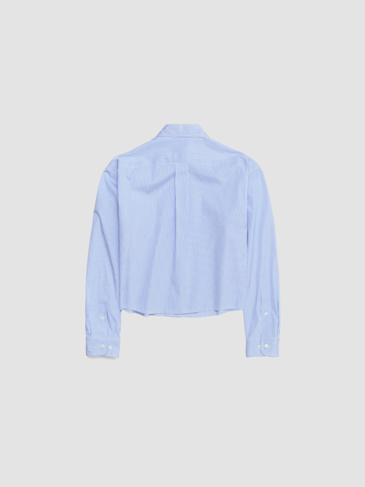 Poplin Shirt in White & Light Blue