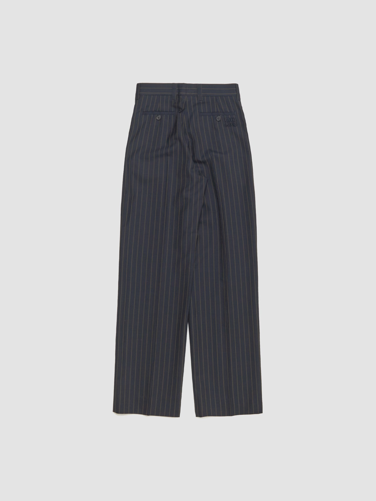 Pinstriped Trousers in Blue