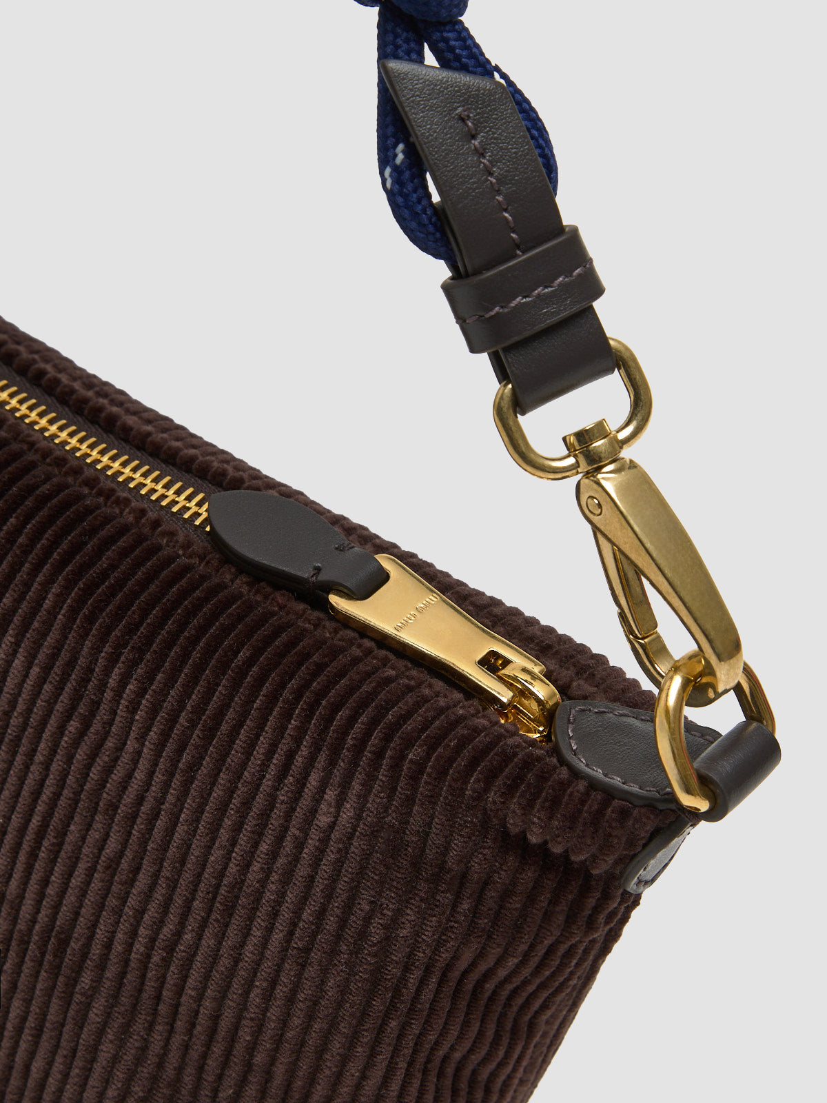 Corduroy Pouch in Ebony & Blue