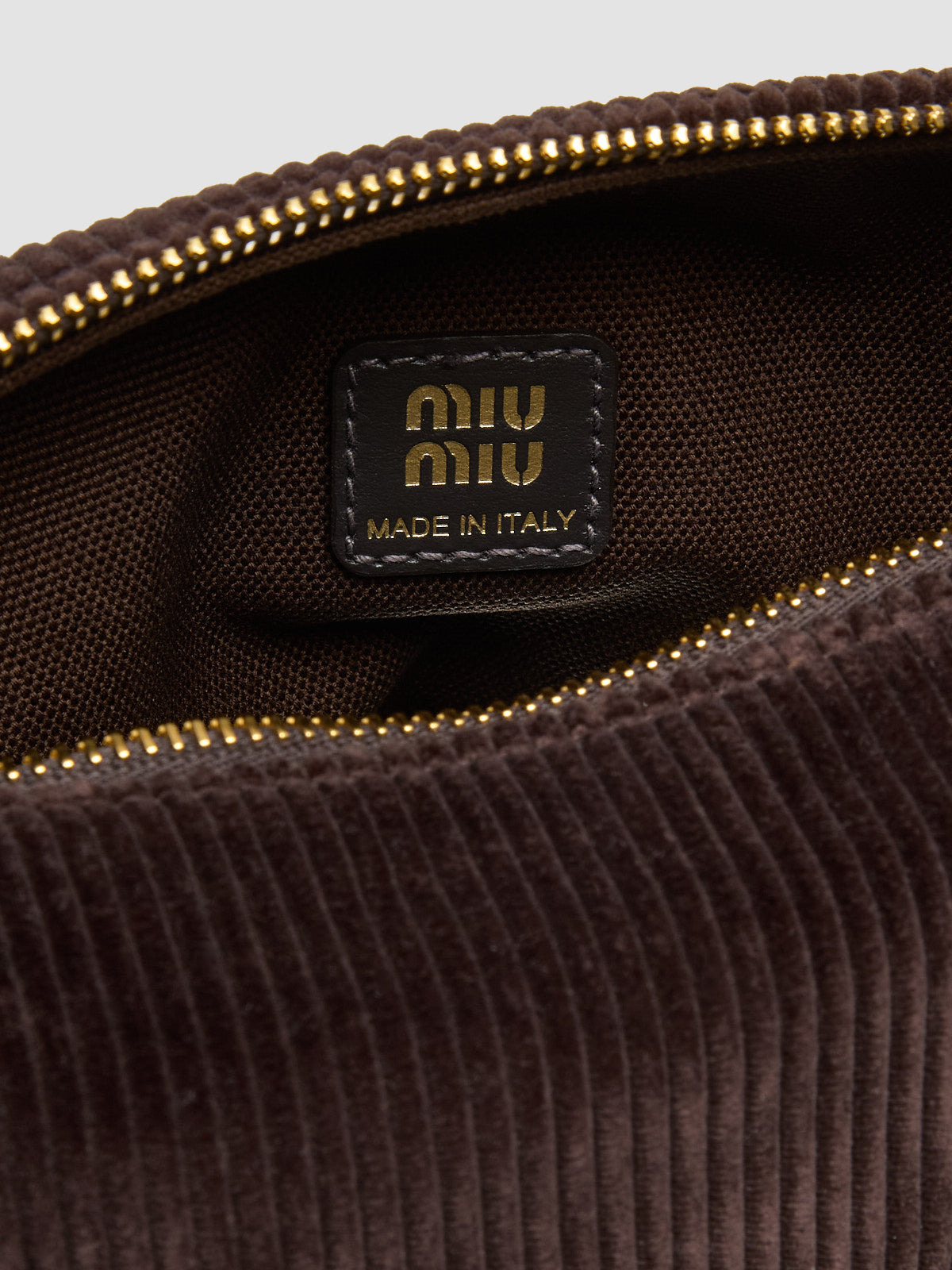 Corduroy Pouch in Ebony & Blue