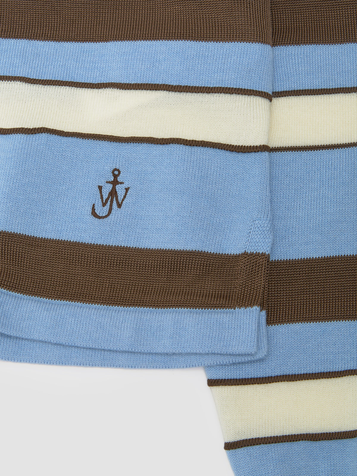 Knitted Rugby Polo in Misty Blue