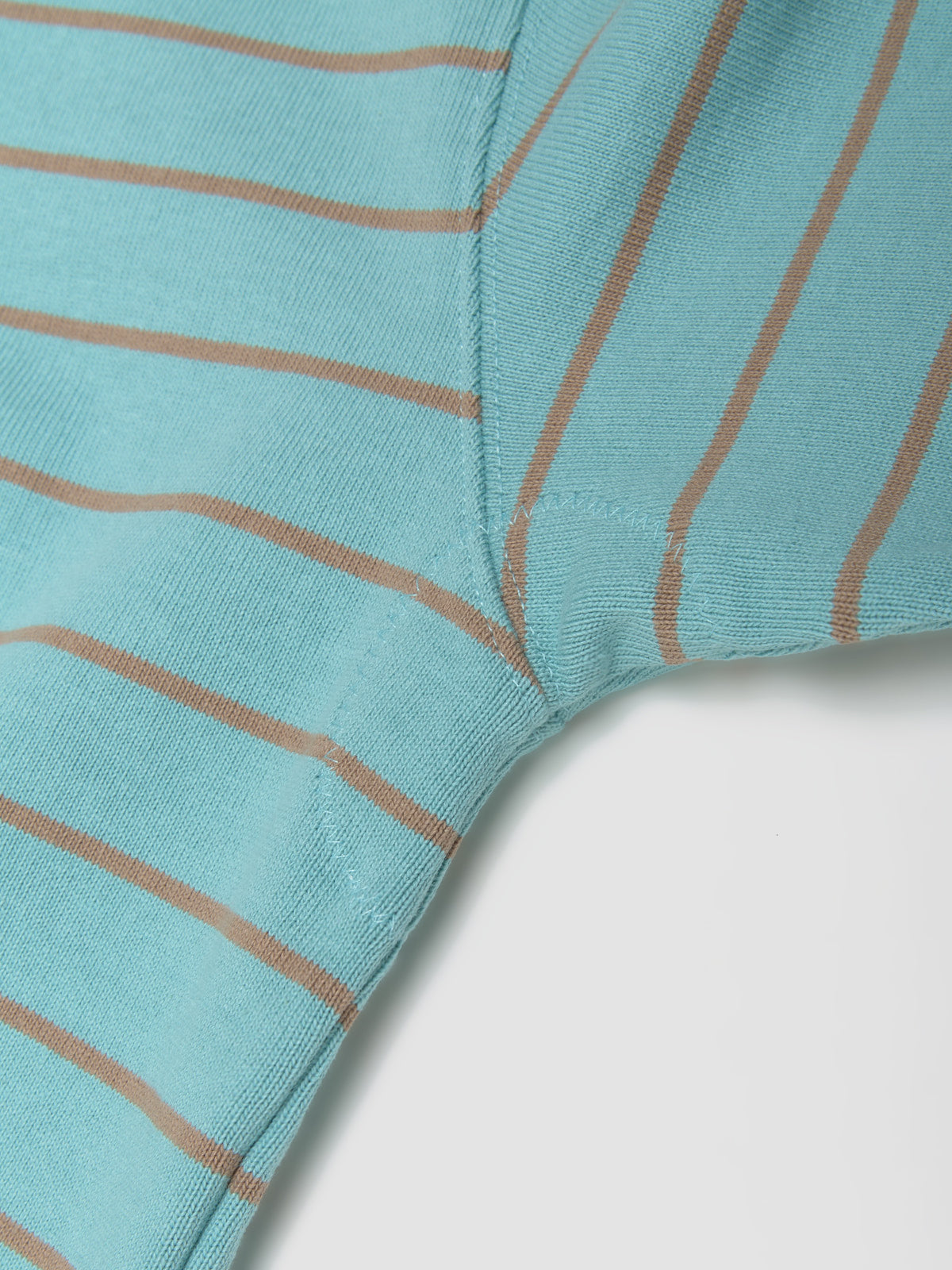 Pin Striped Rugby Polo in Blue