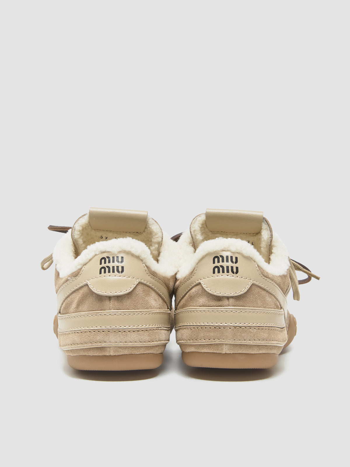 Gymnasium Suede and Shearling Sneaker in Desert