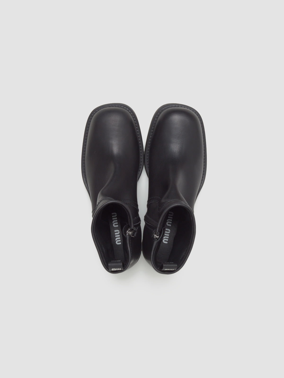 Calfskin Ankle Boots in Black