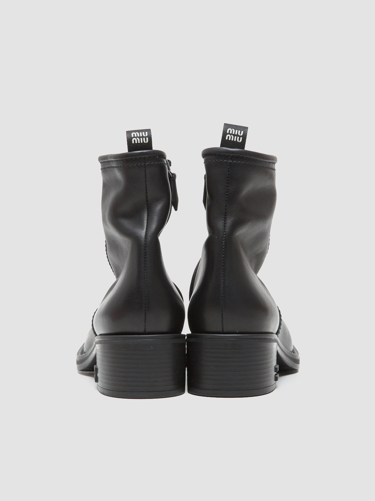 Calfskin Ankle Boots in Black