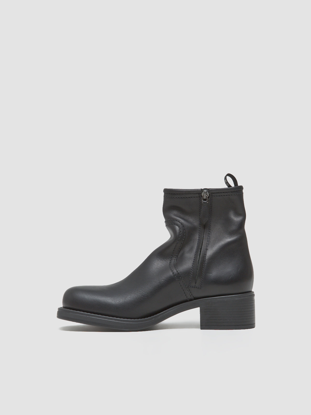 Calfskin Ankle Boots in Black