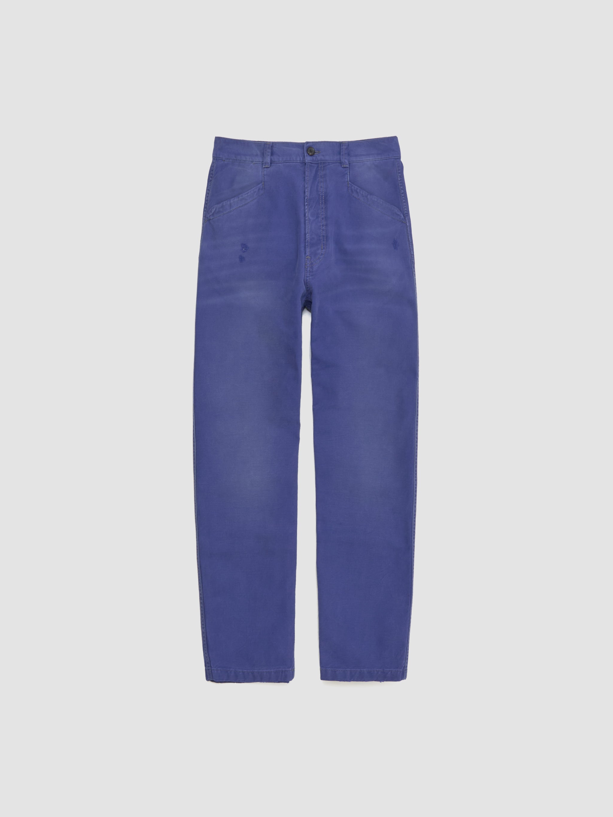 Cotton Twill Trousers in Indigo