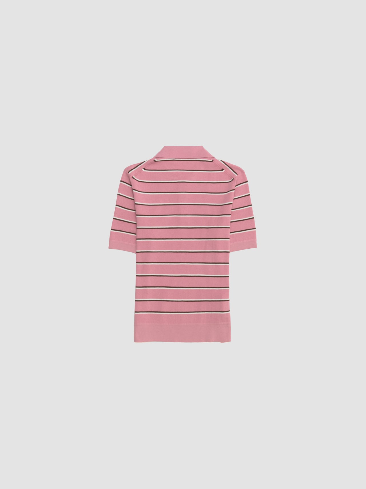 Striped Polo Shirt in Pink