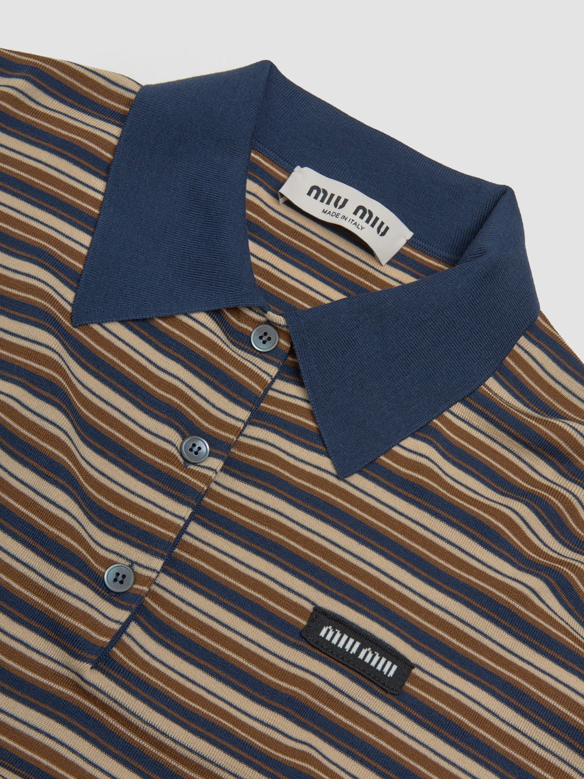 Wool Polo Shirt in Albino