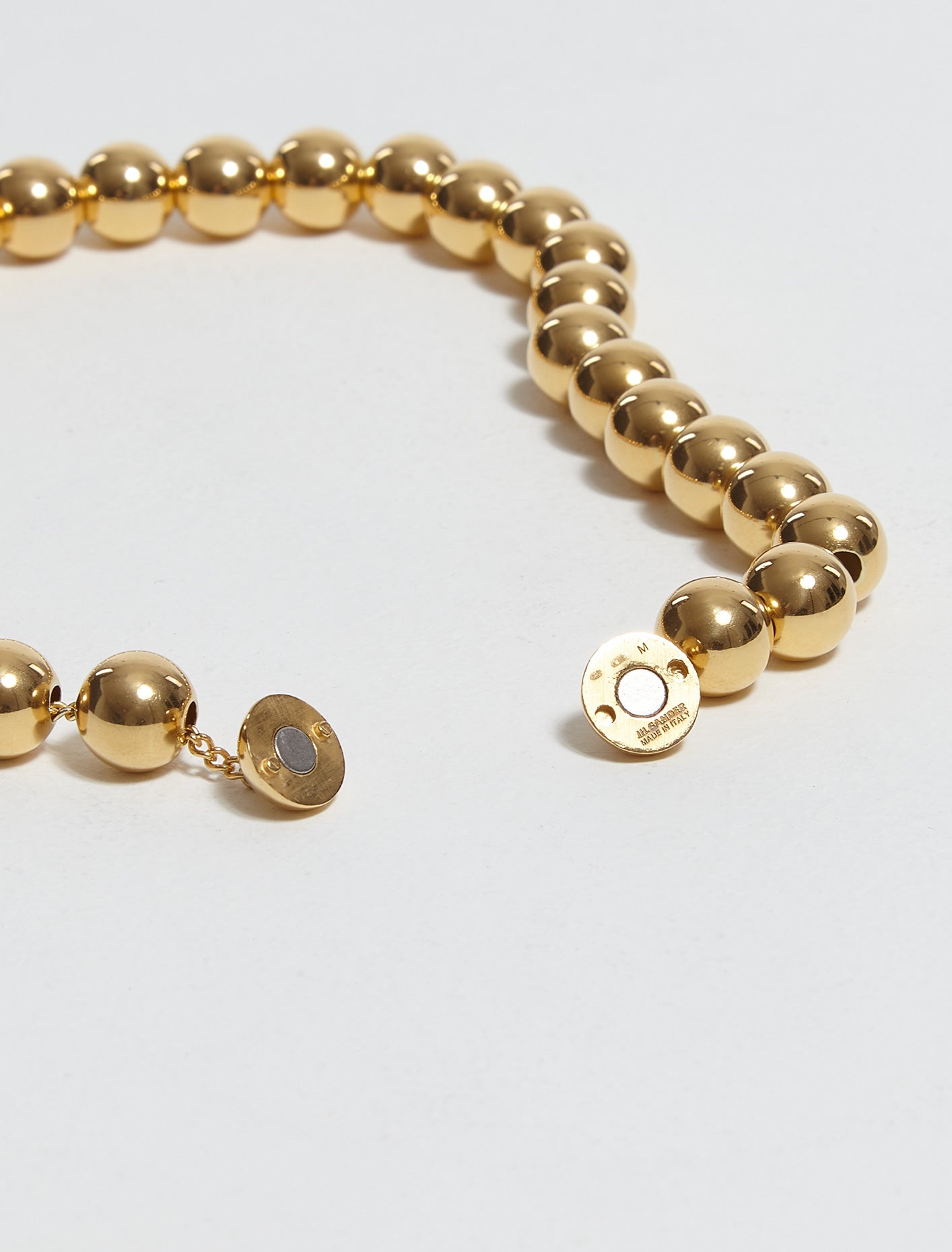 Metal Sphere Necklace 1 in Gold