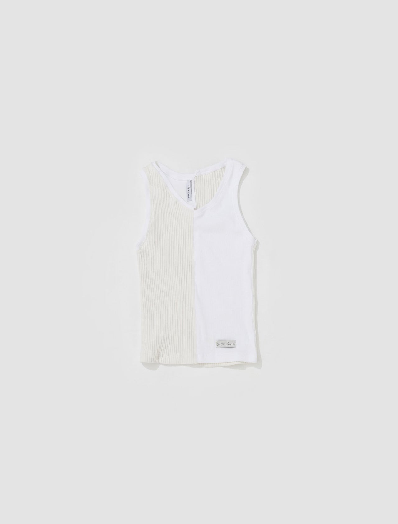 Asymmetric Vest Top in White