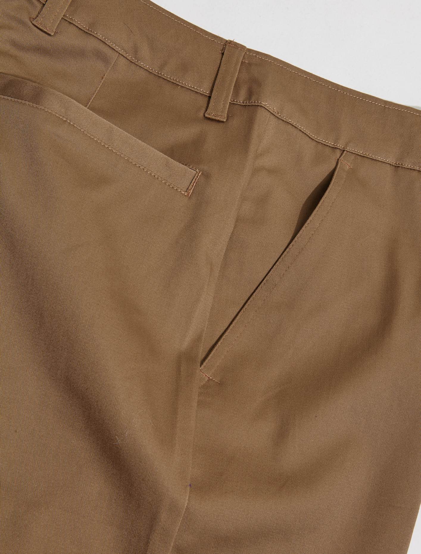 Unlined Cotton Chino Pants in Dark Driftwood