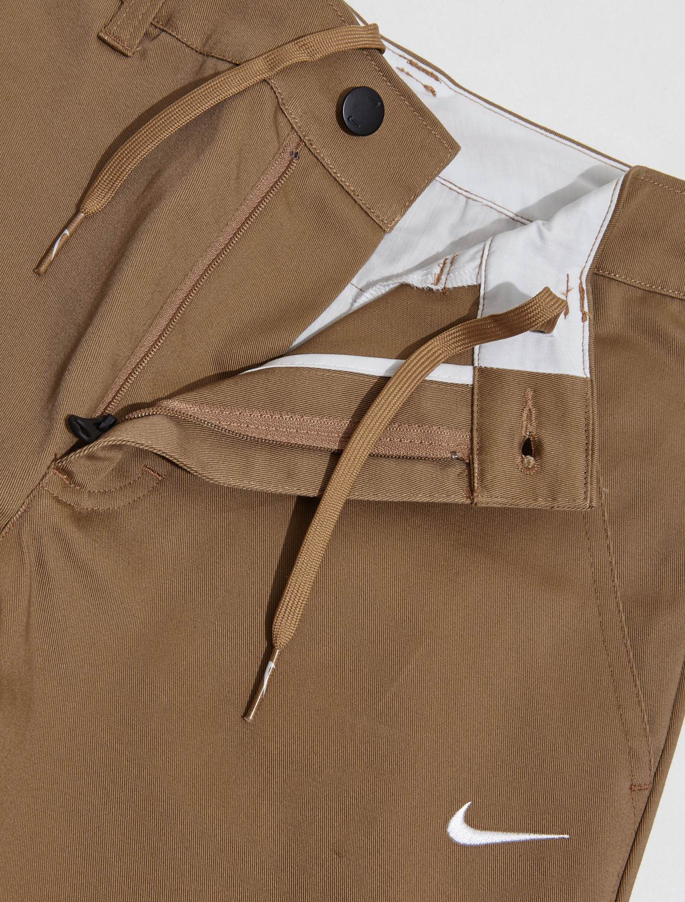 Unlined Cotton Chino Pants in Dark Driftwood